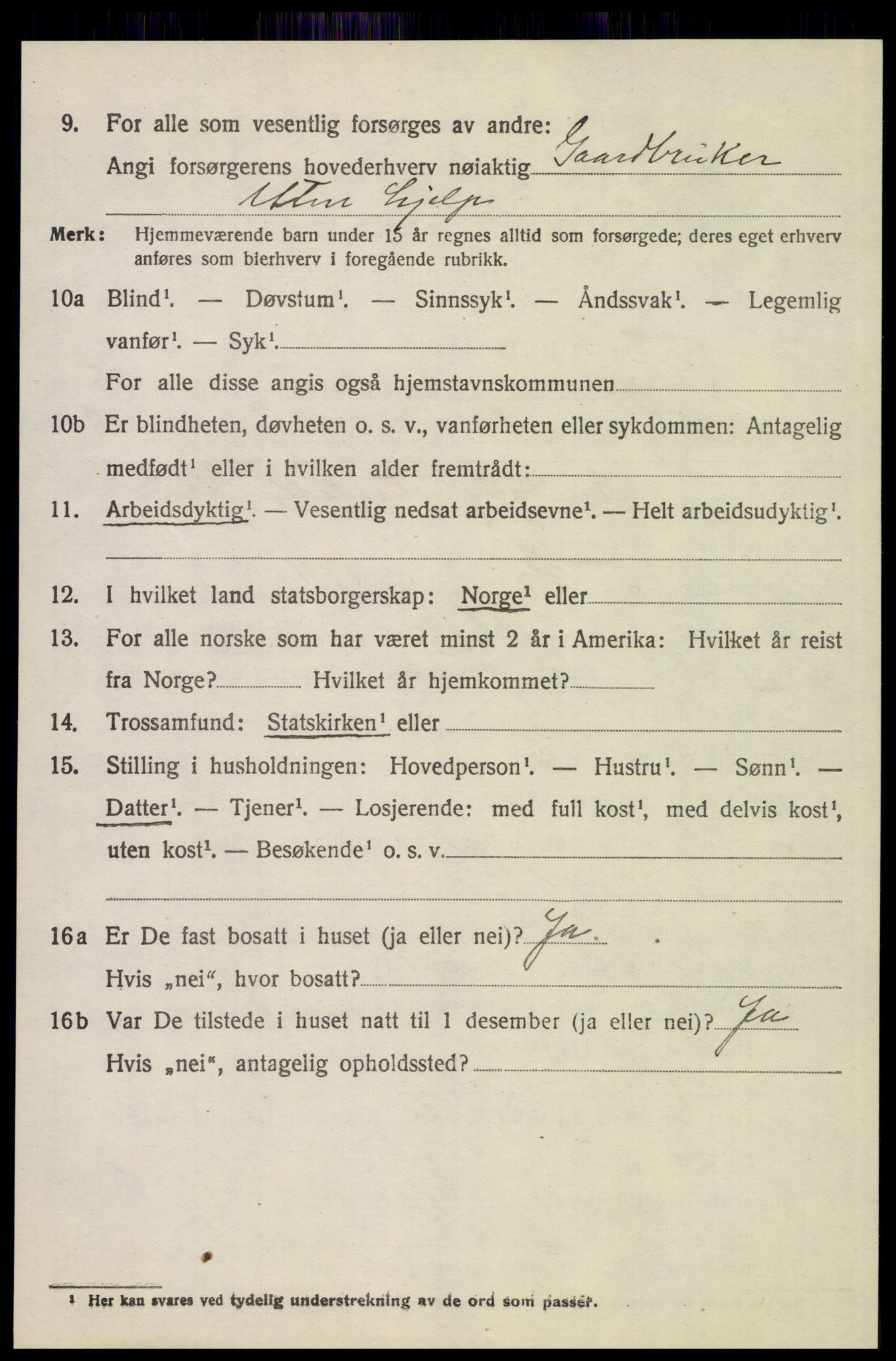 SAH, 1920 census for Tolga, 1920, p. 6886