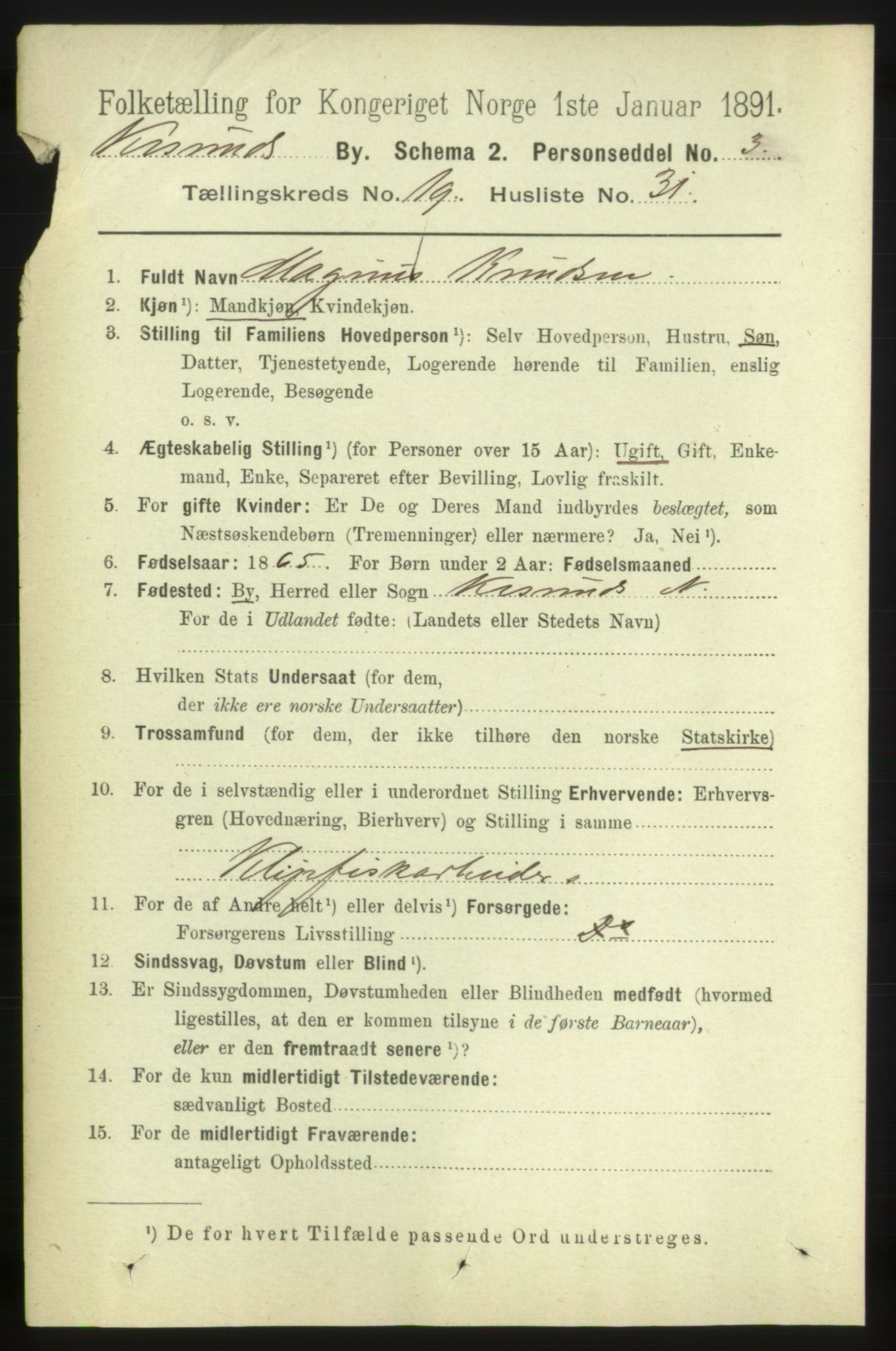 RA, 1891 census for 1503 Kristiansund, 1891, p. 12804