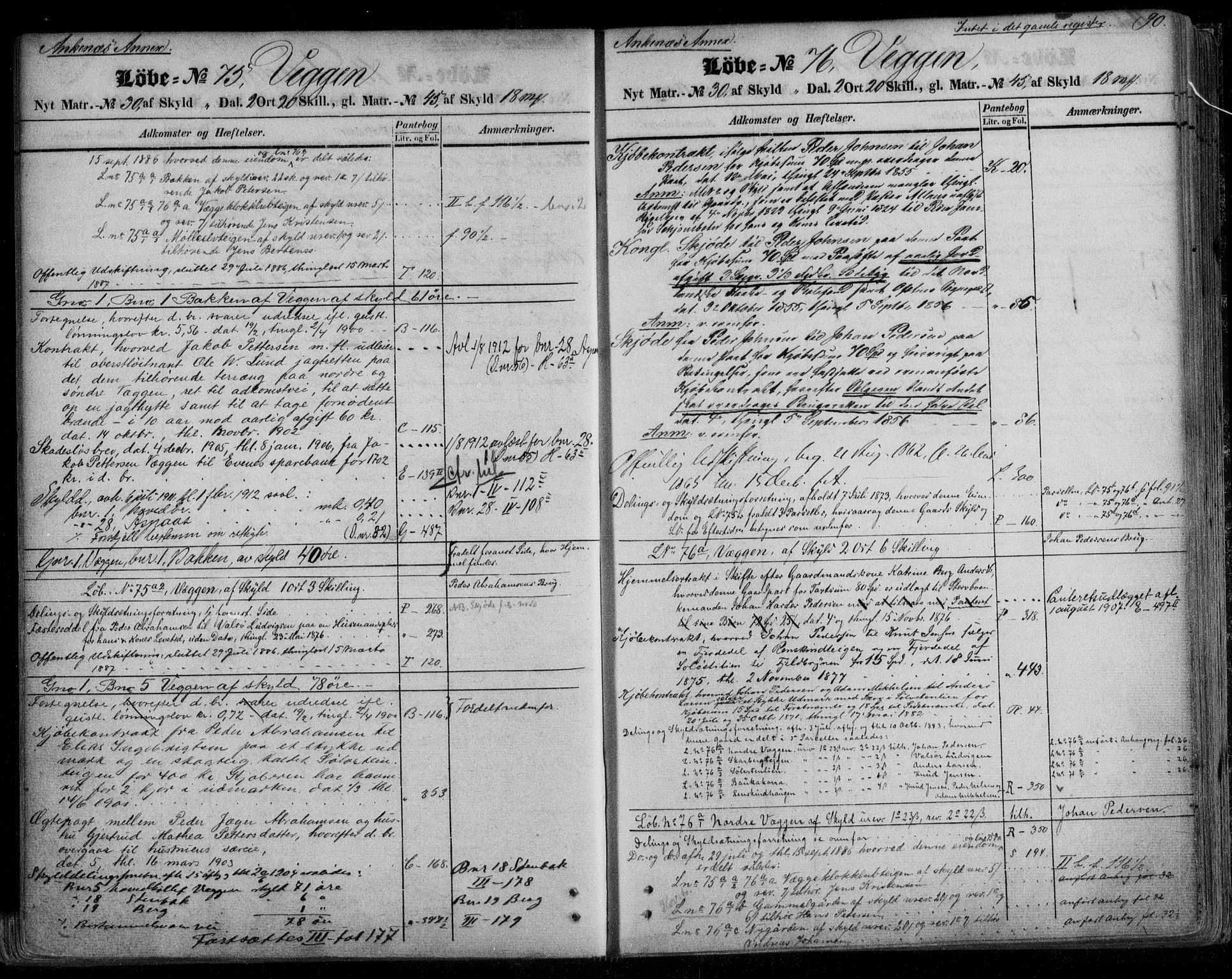 Steigen og Ofoten sorenskriveri, SAT/A-0030/1/2/2A/L0024: Mortgage register no. 24, 1842-1910, p. 90