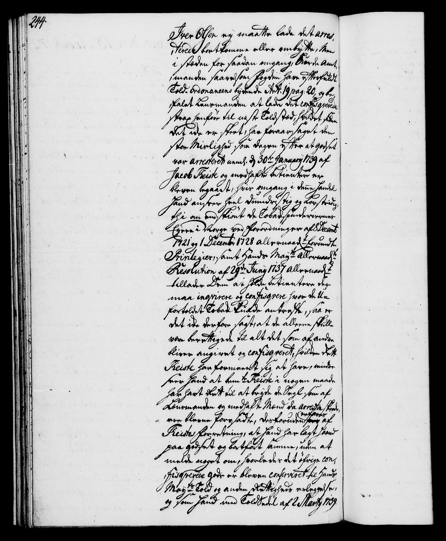 Rentekammeret, Kammerkanselliet, AV/RA-EA-3111/G/Gh/Gha/L0024: Norsk ekstraktmemorialprotokoll (merket RK 53.69), 1742-1743, p. 244