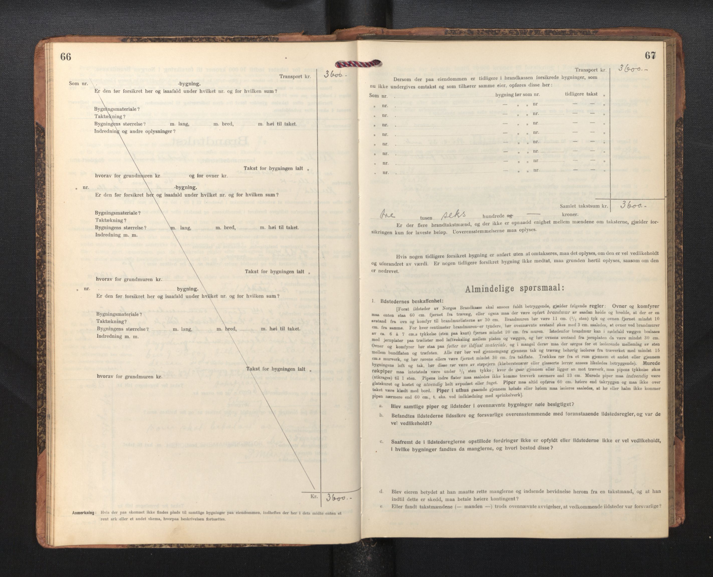 Lensmannen i Herdla, AV/SAB-A-32901/0012/L0004:  Branntakstprotokoll skjematakst, 1916-1954, p. 66-67