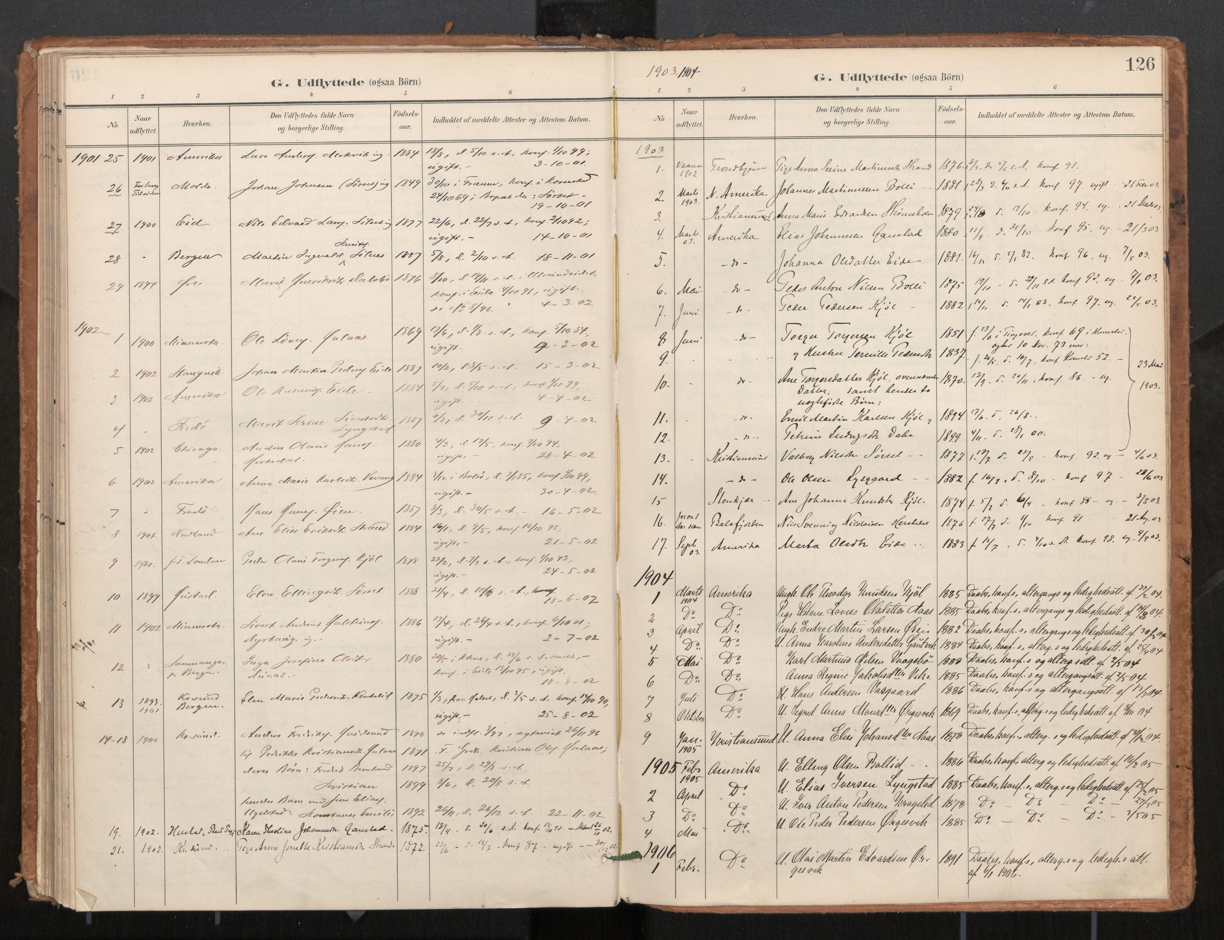 Ministerialprotokoller, klokkerbøker og fødselsregistre - Møre og Romsdal, SAT/A-1454/571/L0836a: Parish register (official) no. 571A02, 1898-1910, p. 126