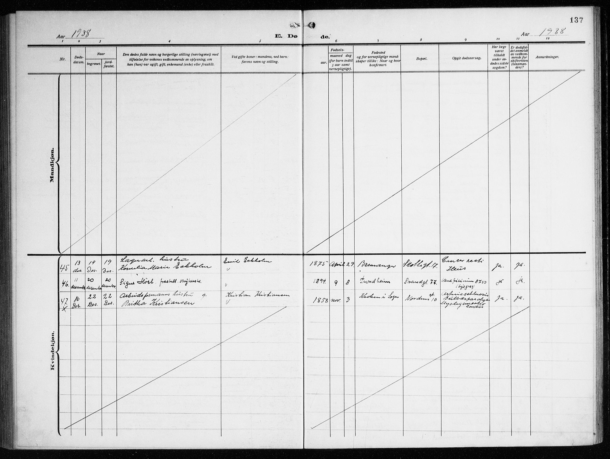 Nykirken Sokneprestembete, SAB/A-77101/H/Haa/L0046: Parish register (official) no. E 6, 1918-1944, p. 137