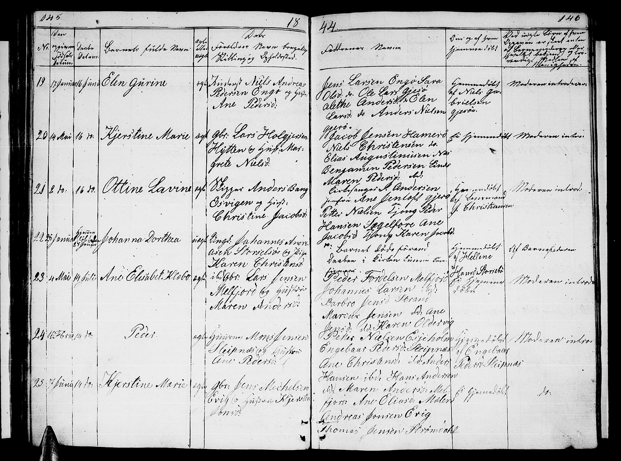 Ministerialprotokoller, klokkerbøker og fødselsregistre - Nordland, AV/SAT-A-1459/841/L0618: Parish register (copy) no. 841C02, 1833-1855, p. 145-146