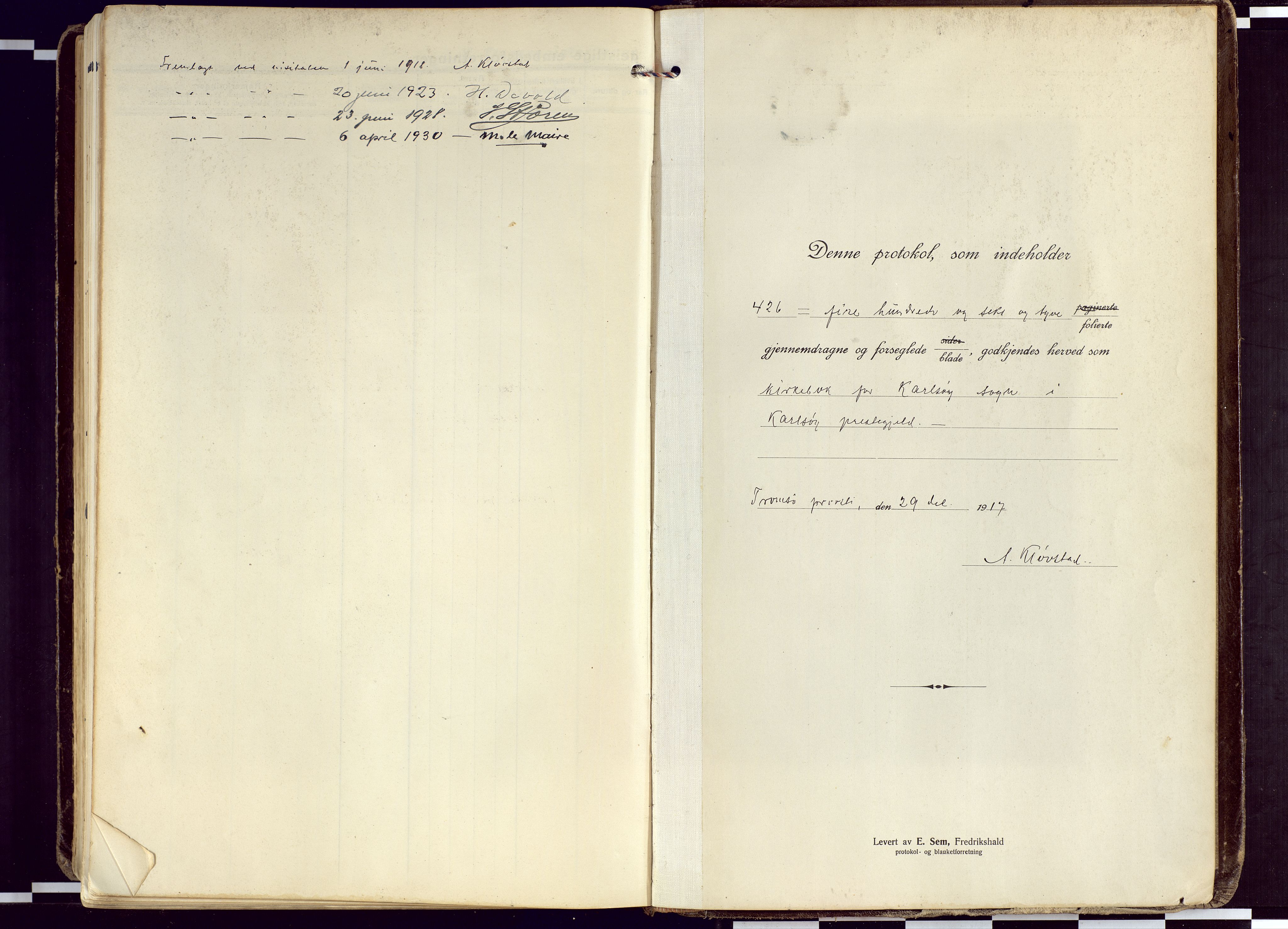 Karlsøy sokneprestembete, AV/SATØ-S-1299/H/Ha/Haa/L0015kirke: Parish register (official) no. 15, 1918-1929