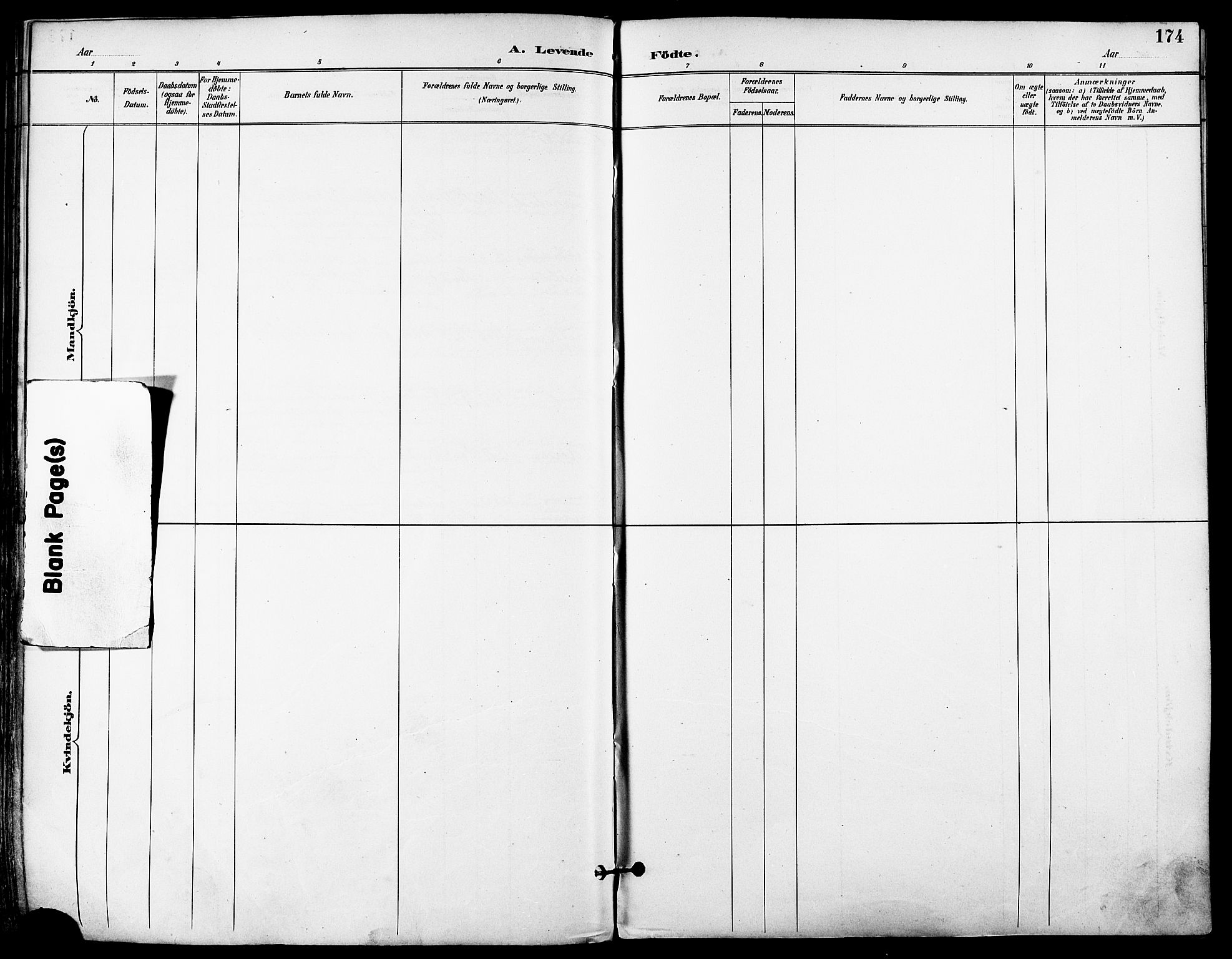 Trondenes sokneprestkontor, SATØ/S-1319/H/Ha/L0016kirke: Parish register (official) no. 16, 1890-1898, p. 174