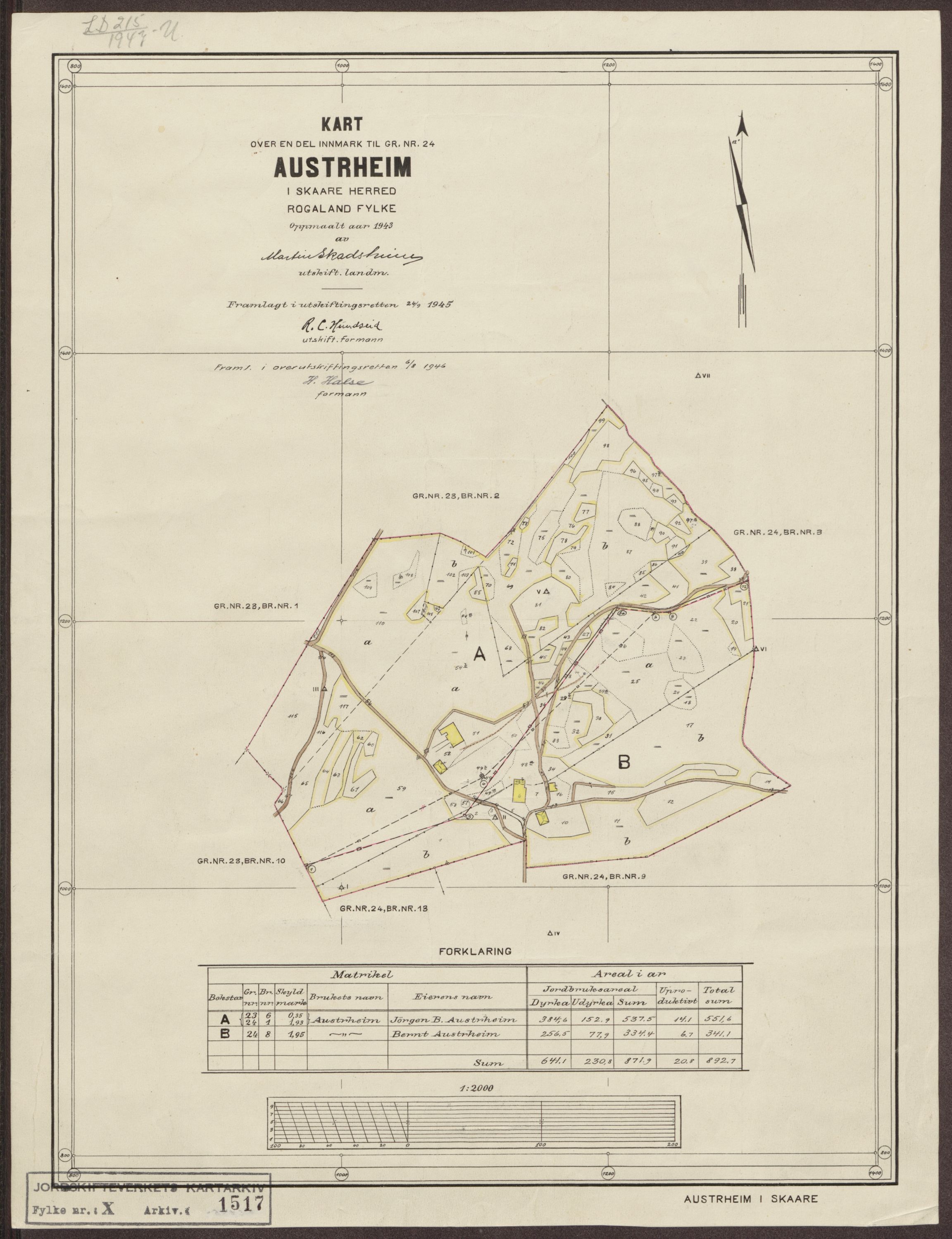 Jordskifteverkets kartarkiv, RA/S-3929/T, 1859-1988, p. 1874