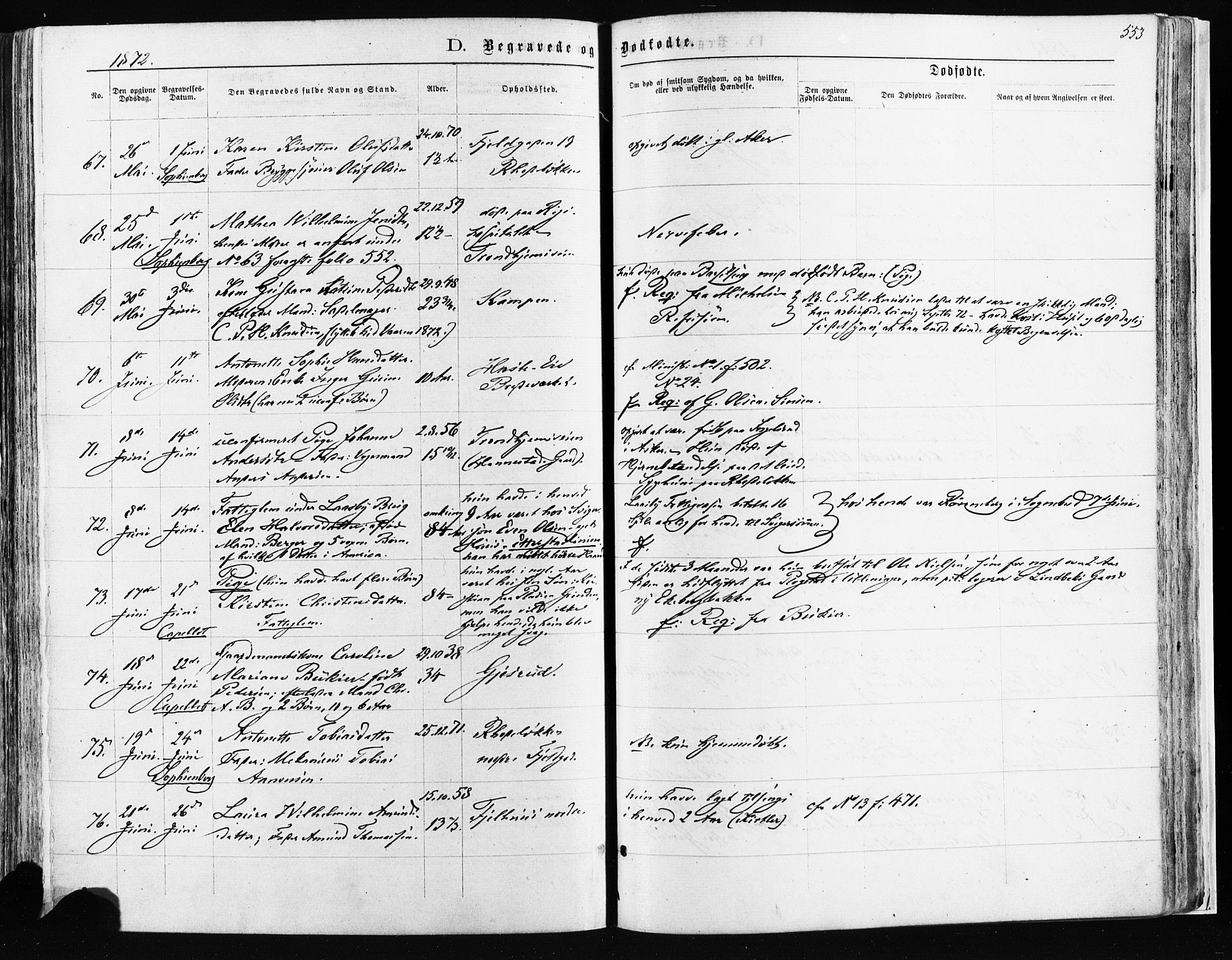 Østre Aker prestekontor Kirkebøker, AV/SAO-A-10840/F/Fa/L0003: Parish register (official) no. I 3, 1869-1875, p. 553