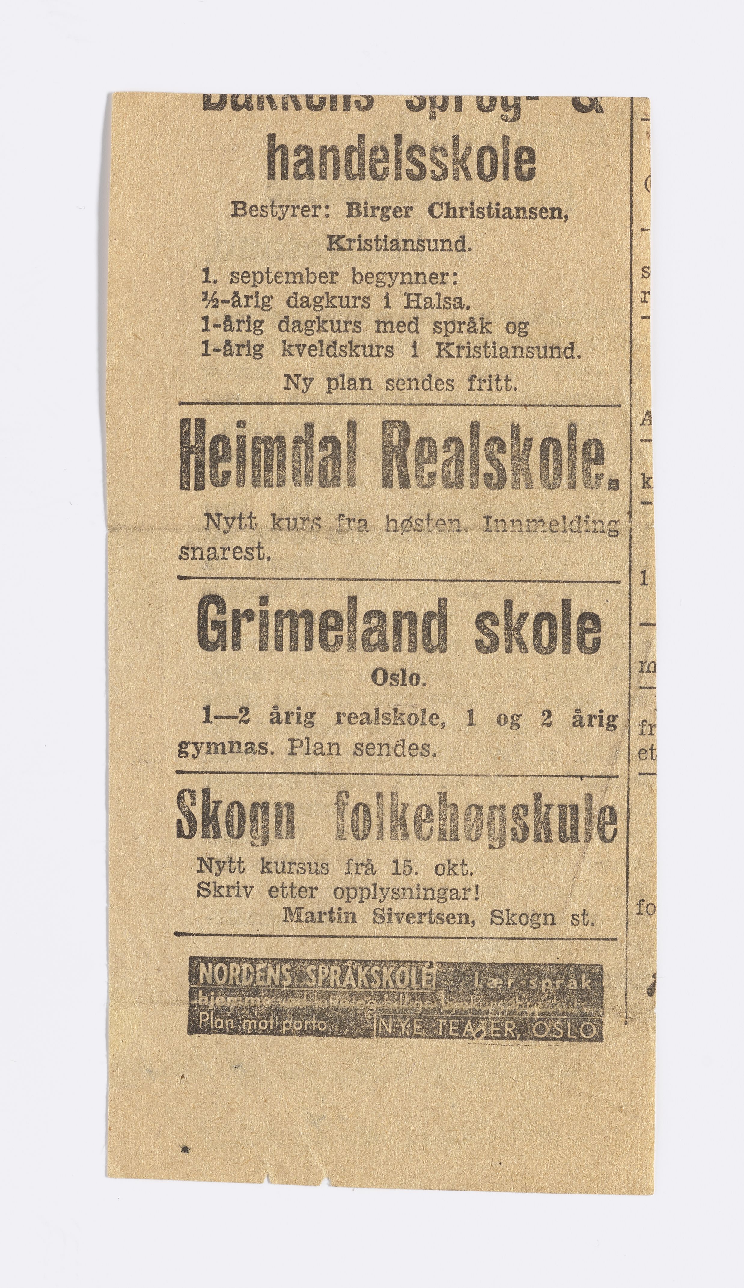 Arne og Randi Hognestad, AFM/GRI-1030/Z/Za/L0001/0001: Avisutklipp / Avisutklipp, 1942