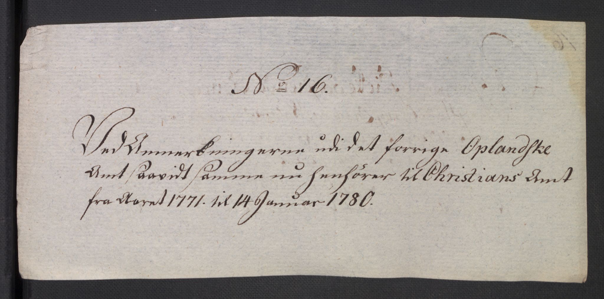 Rentekammeret inntil 1814, Reviderte regnskaper, Mindre regnskaper, AV/RA-EA-4068/Rb/L0014: Opplands amt, 1771-1779, p. 904