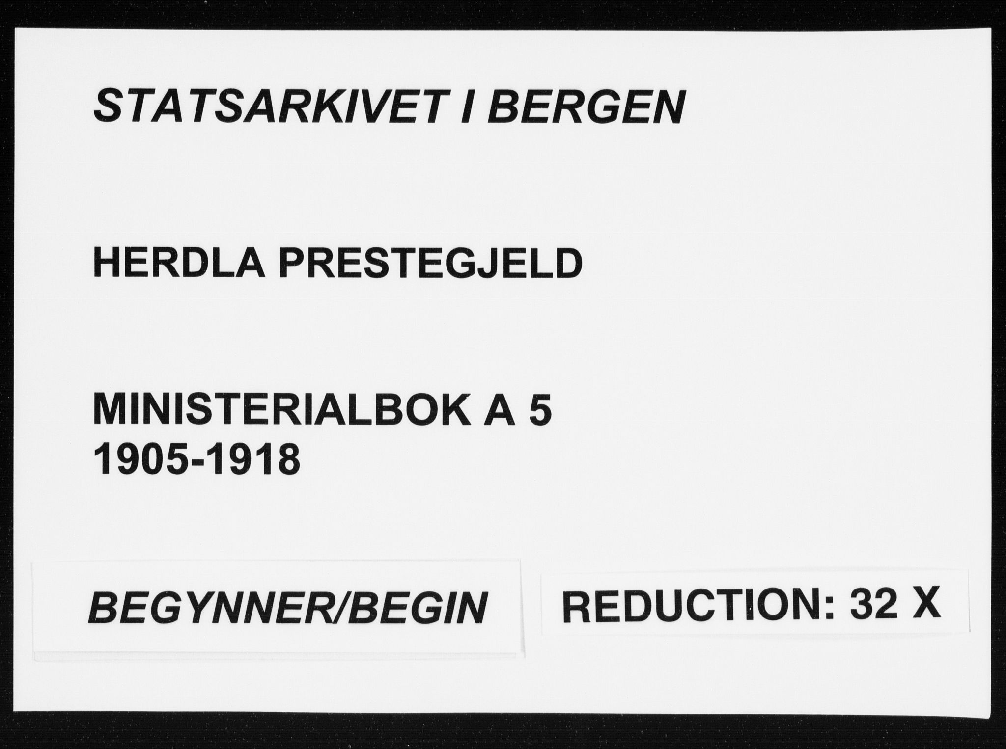 Herdla Sokneprestembete, SAB/A-75701/H/Haa: Parish register (official) no. A 5, 1905-1918