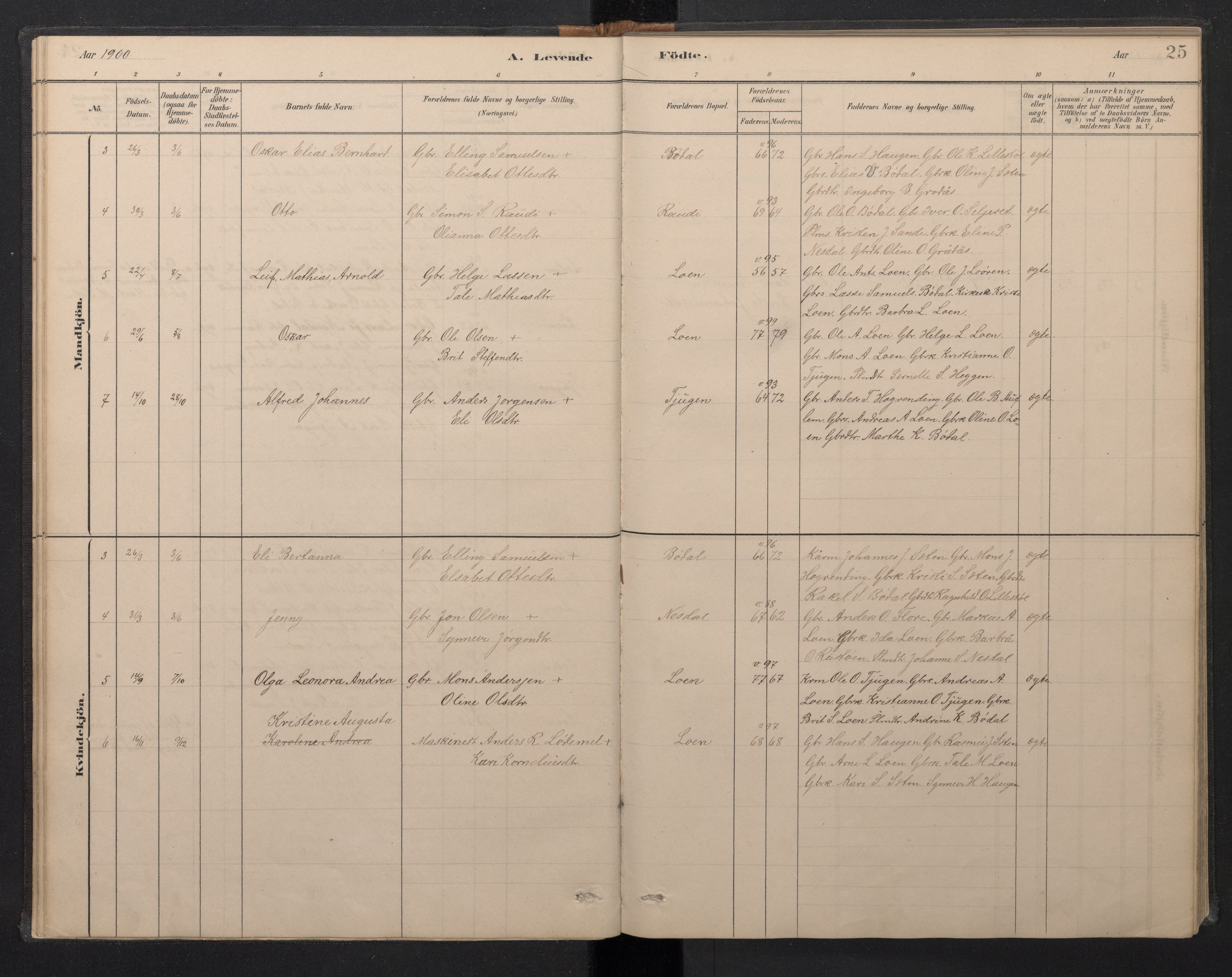 Stryn Sokneprestembete, SAB/A-82501: Parish register (copy) no. B 3, 1881-1918, p. 24b-25a