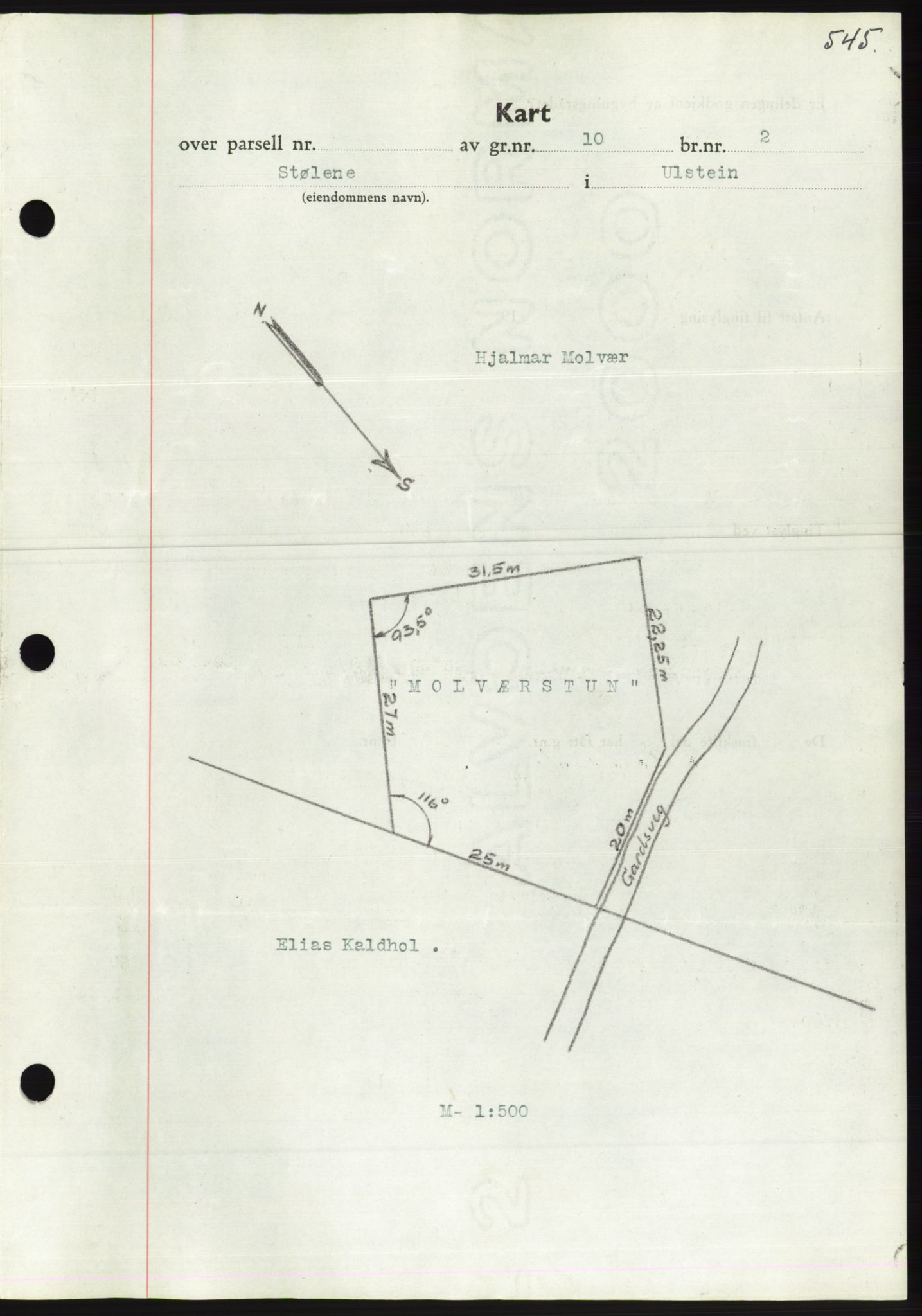 Søre Sunnmøre sorenskriveri, AV/SAT-A-4122/1/2/2C/L0070: Mortgage book no. 64, 1940-1941, Diary no: : 65/1941