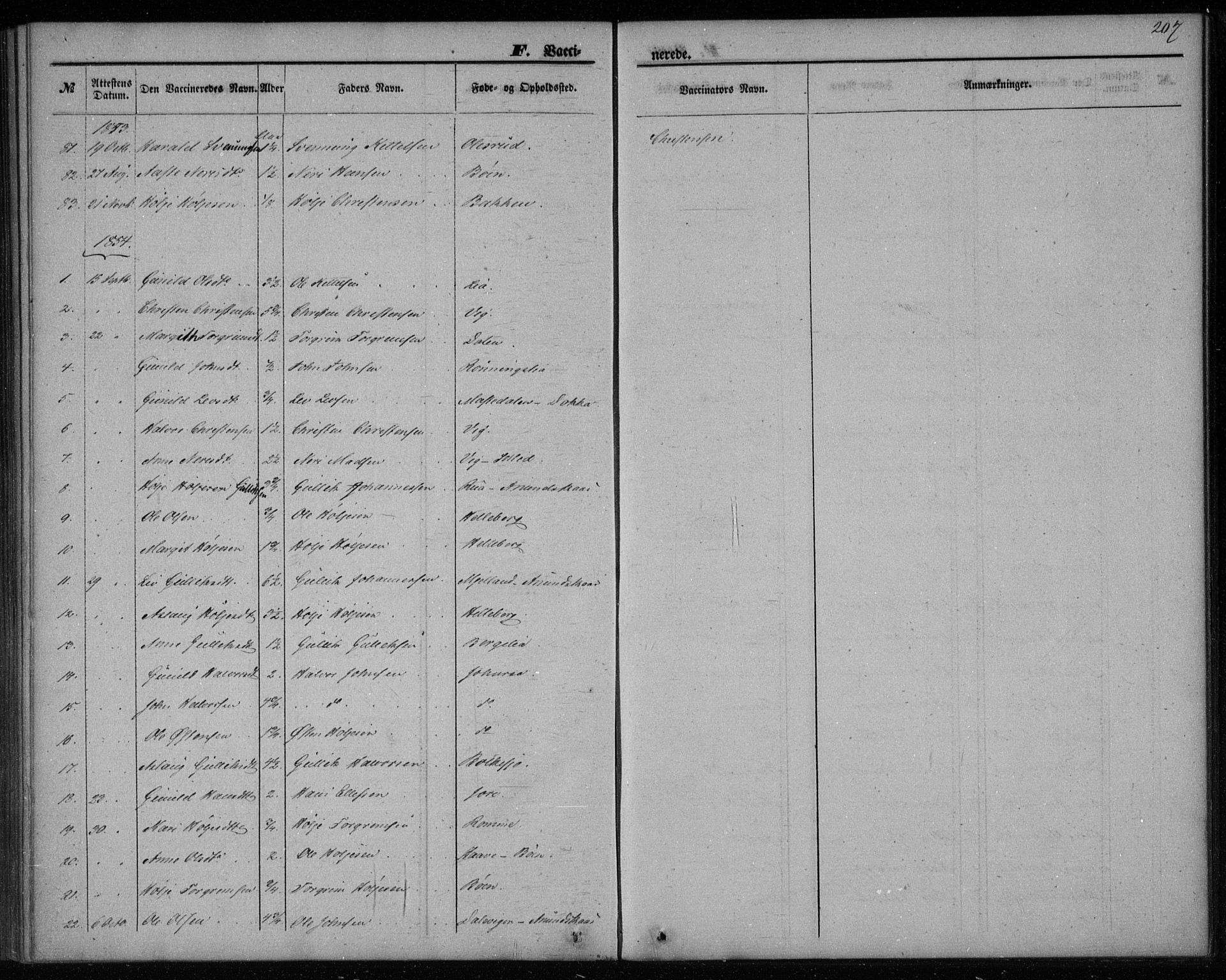 Gransherad kirkebøker, SAKO/A-267/F/Fa/L0002: Parish register (official) no. I 2, 1844-1859, p. 207