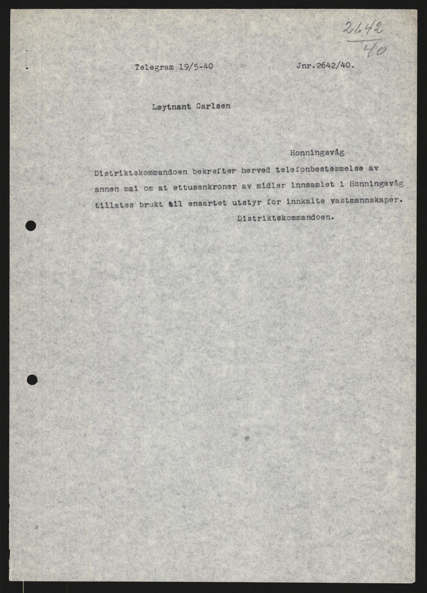 Forsvaret, Forsvarets krigshistoriske avdeling, AV/RA-RAFA-2017/Y/Yb/L0123: II-C-11-600  -  6. Divisjon med avdelinger, 1940, p. 645