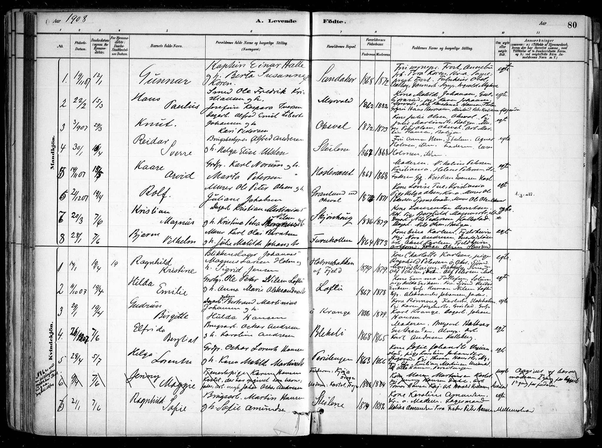 Nesodden prestekontor Kirkebøker, SAO/A-10013/F/Fa/L0009: Parish register (official) no. I 9, 1880-1915, p. 80