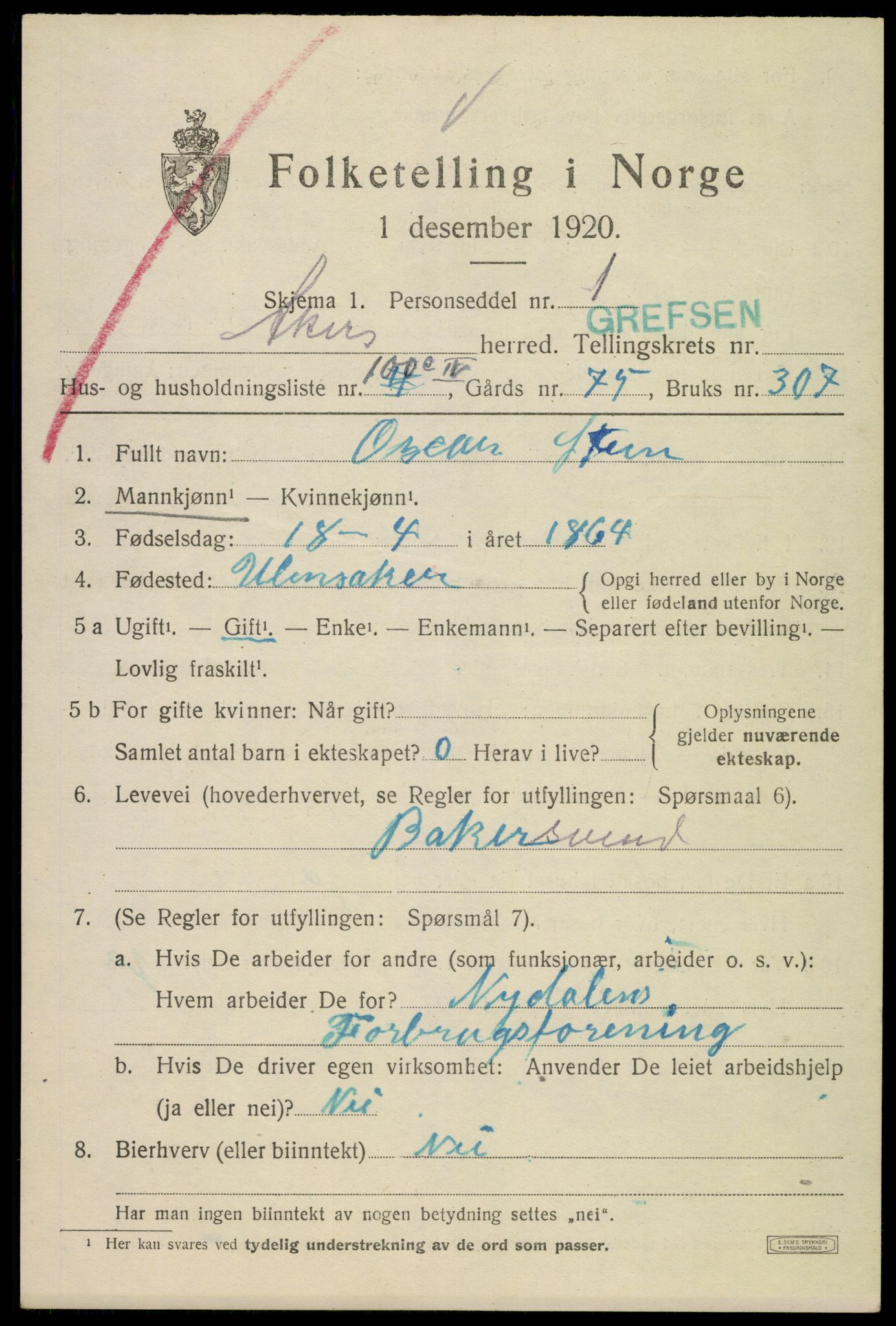 SAO, 1920 census for Aker, 1920, p. 62328