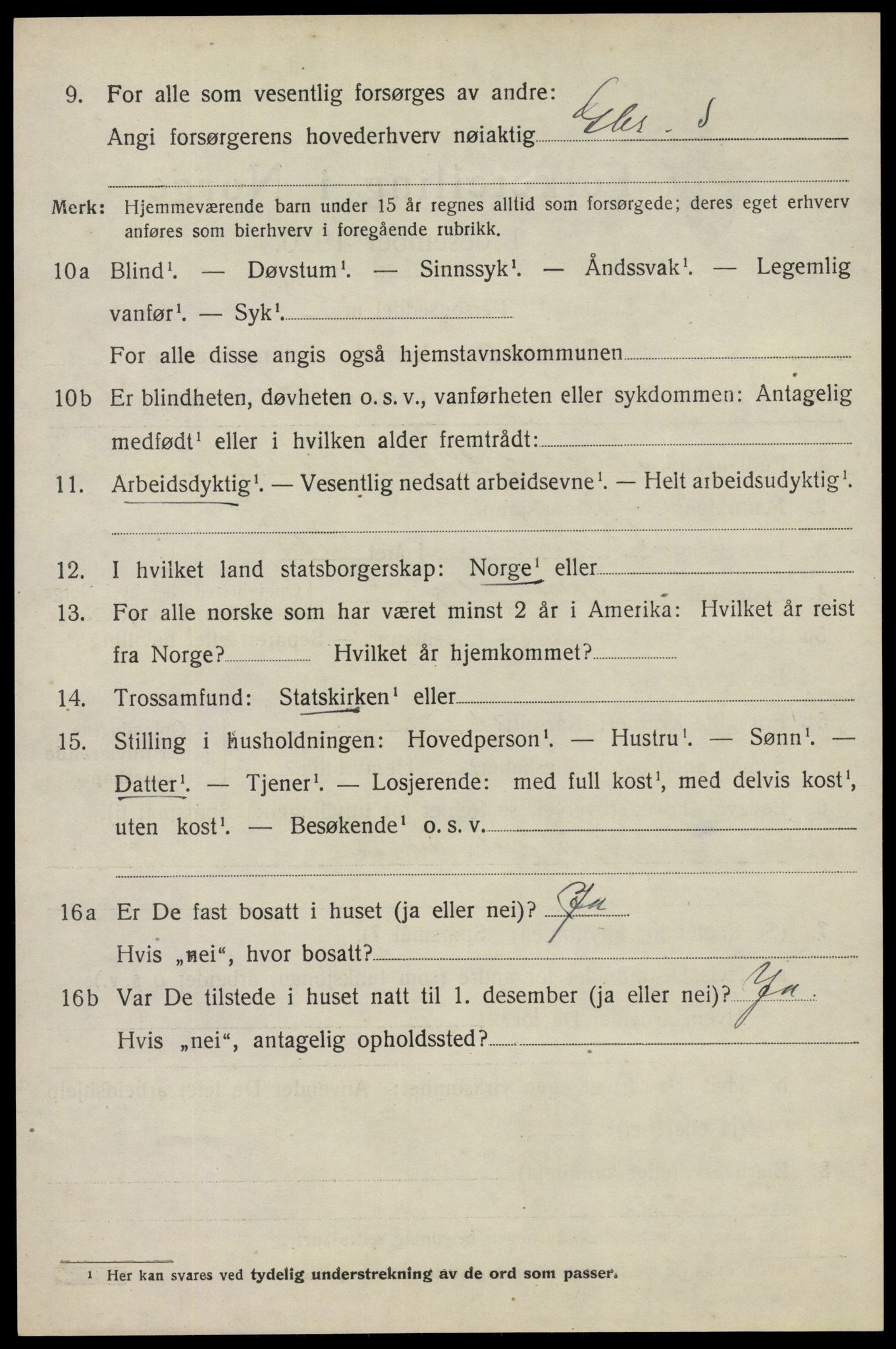 SAO, 1920 census for Spydeberg, 1920, p. 2580