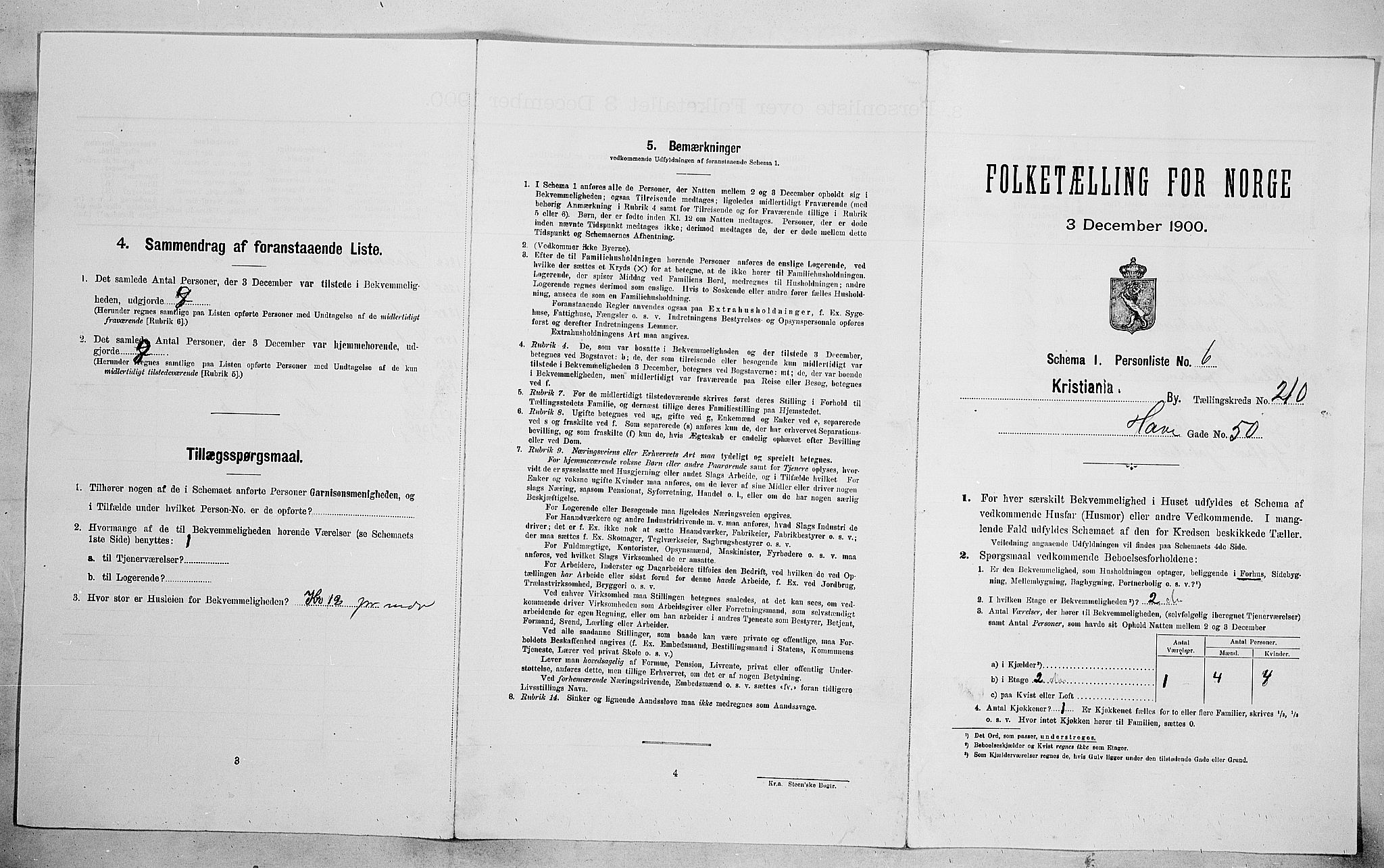 SAO, 1900 census for Kristiania, 1900, p. 34048