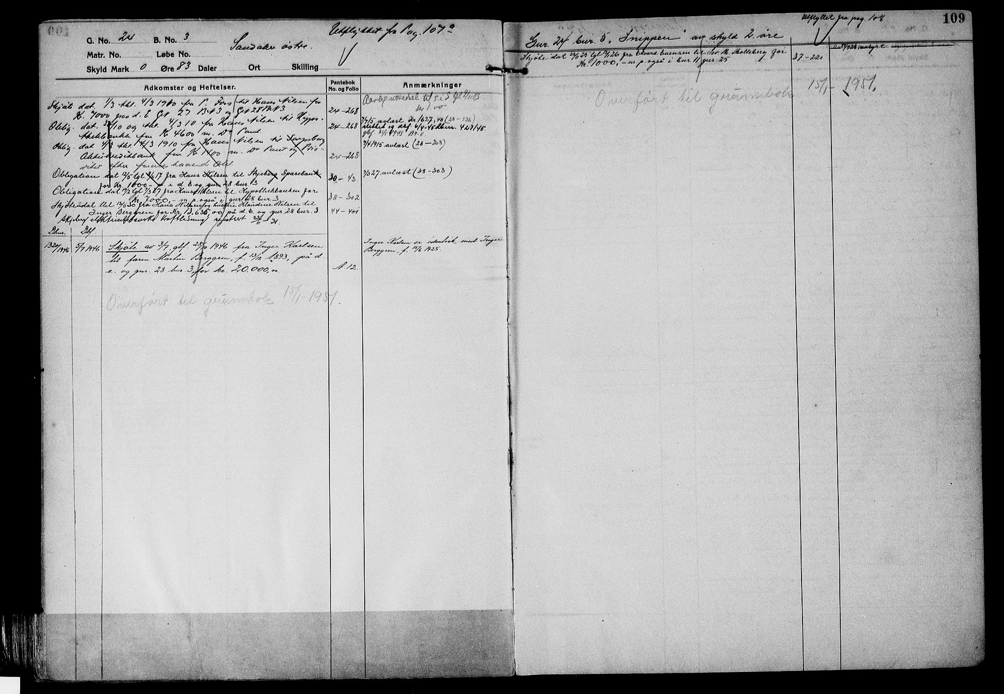 Tune sorenskriveri, AV/SAO-A-10470/G/Ga/Gab/Gabf/L0001: Mortgage register no. VI 1, 1782-1953, p. 109