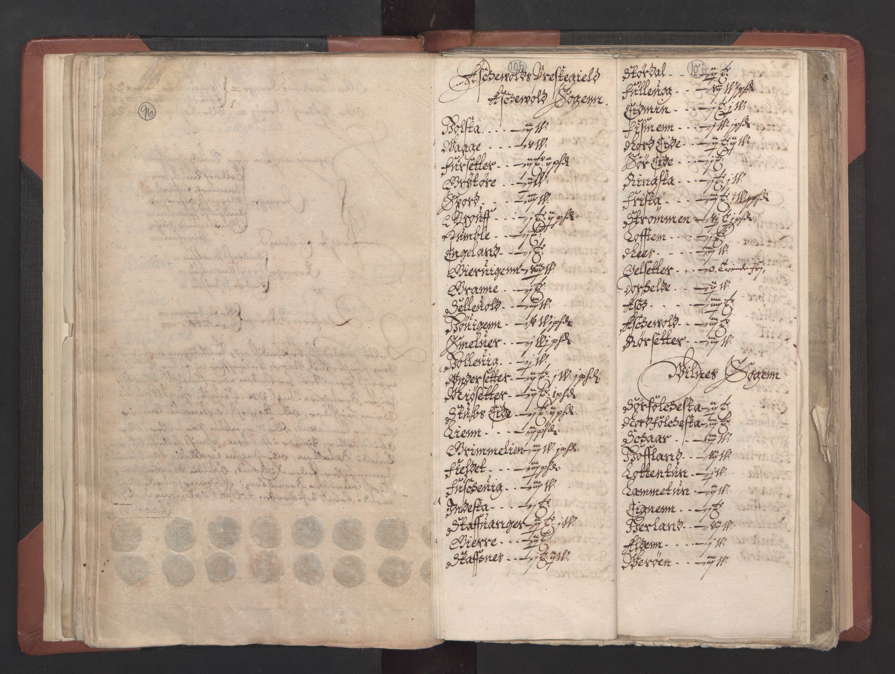 RA, Bailiff's Census 1664-1666, no. 15: Nordfjord fogderi and Sunnfjord fogderi, 1664, p. 106-107