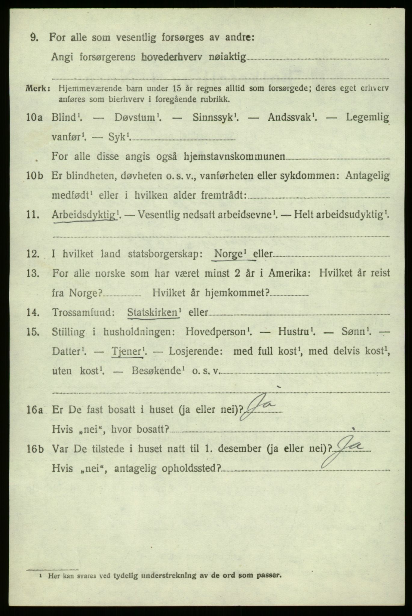 SAB, 1920 census for Hyllestad, 1920, p. 5107