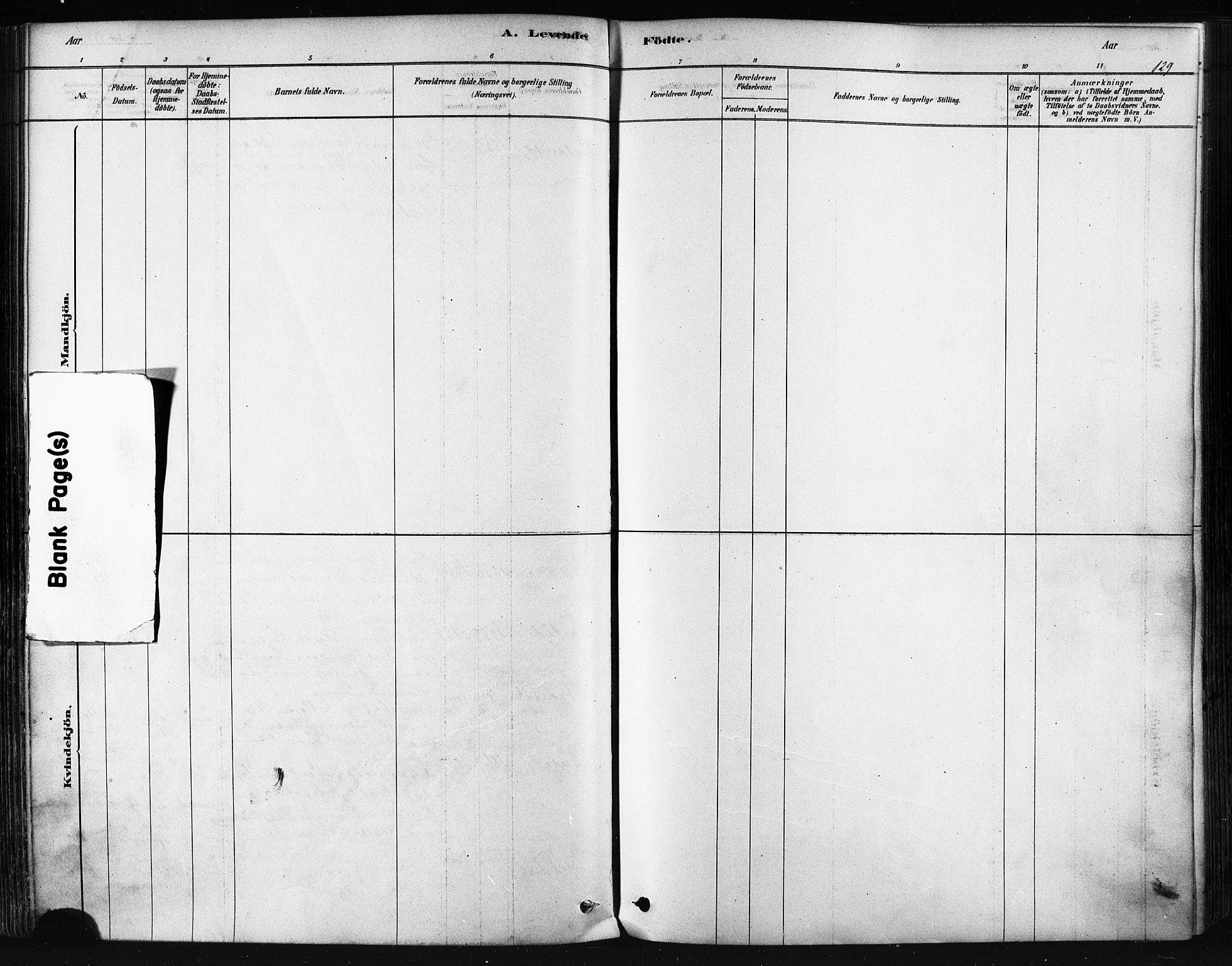 Kvæfjord sokneprestkontor, AV/SATØ-S-1323/G/Ga/Gaa/L0005kirke: Parish register (official) no. 5, 1878-1894, p. 129