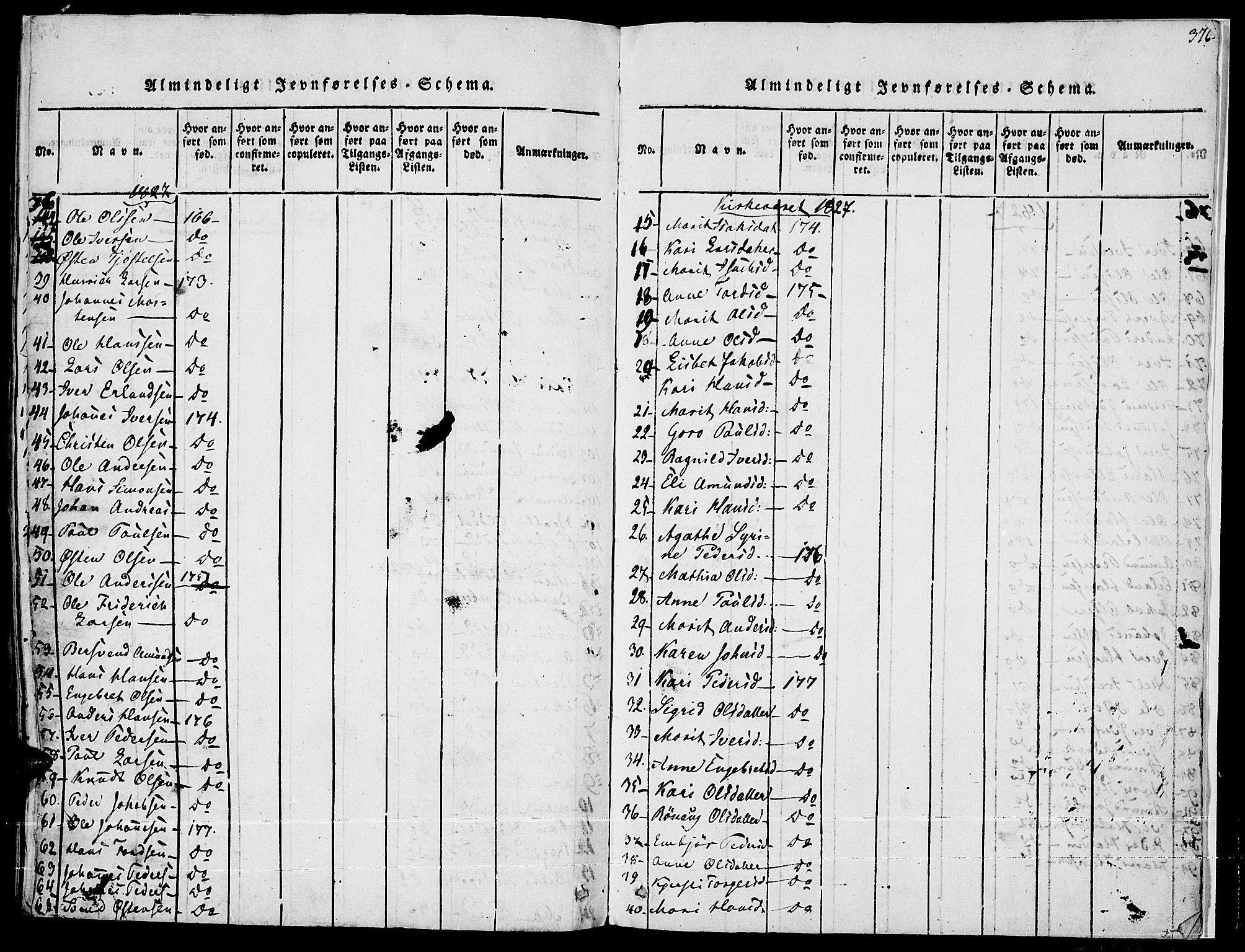 Fron prestekontor, AV/SAH-PREST-078/H/Ha/Haa/L0002: Parish register (official) no. 2, 1816-1827, p. 376