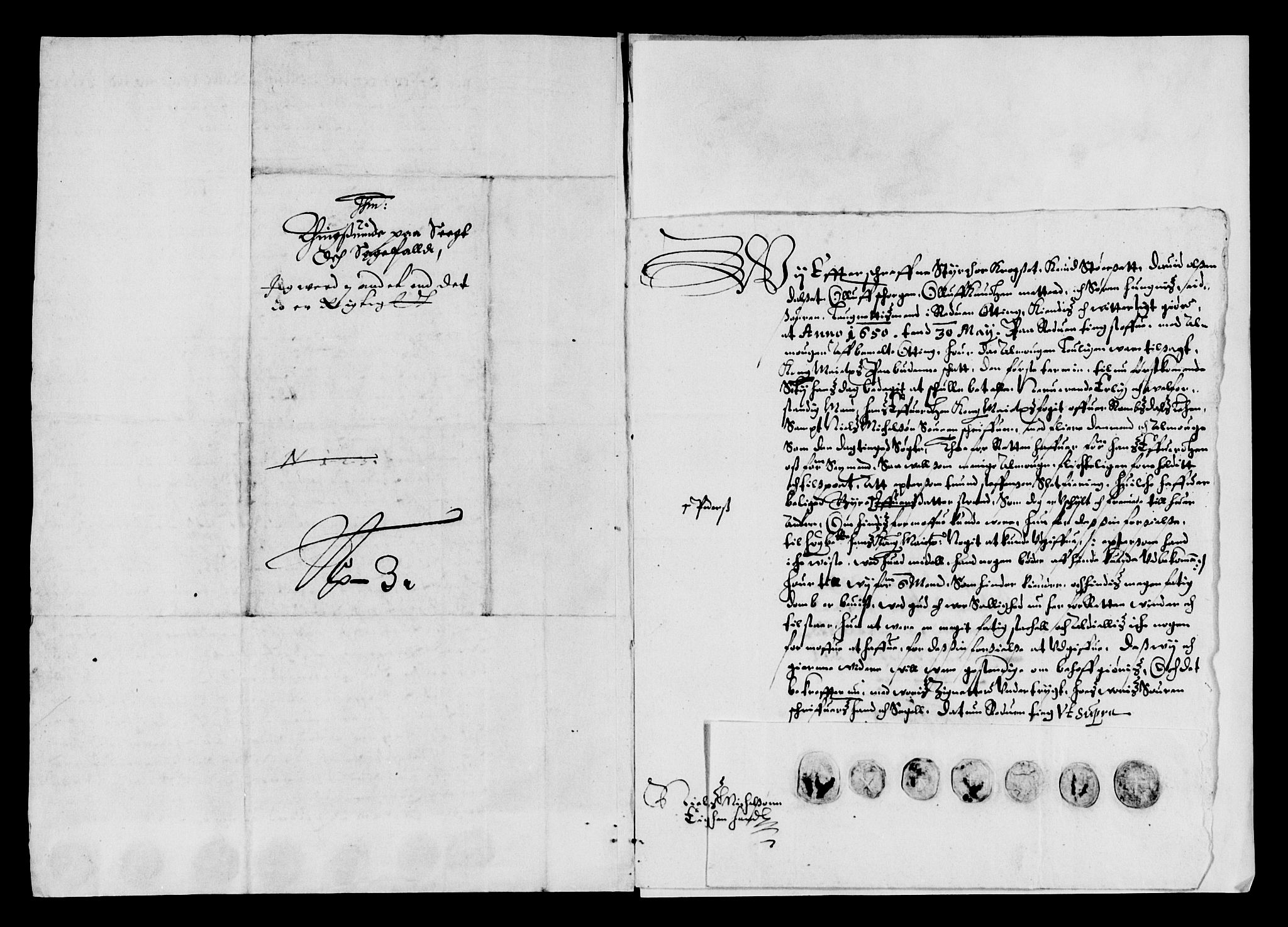 Rentekammeret inntil 1814, Reviderte regnskaper, Lensregnskaper, RA/EA-5023/R/Rb/Rbw/L0094: Trondheim len, 1648-1650