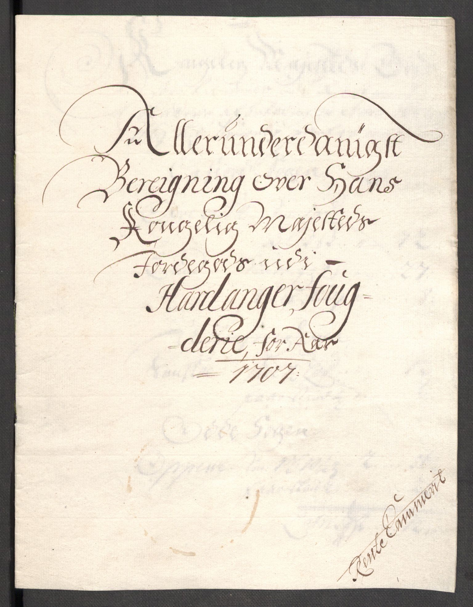 Rentekammeret inntil 1814, Reviderte regnskaper, Fogderegnskap, AV/RA-EA-4092/R48/L2984: Fogderegnskap Sunnhordland og Hardanger, 1706-1707, p. 396