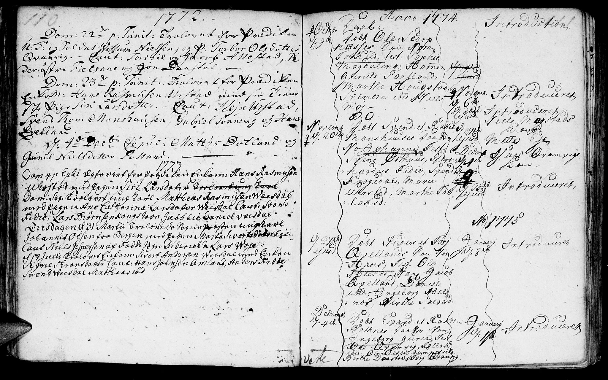Flekkefjord sokneprestkontor, SAK/1111-0012/F/Fa/Fab/L0001: Parish register (official) no. A 1, 1750-1780, p. 110-111