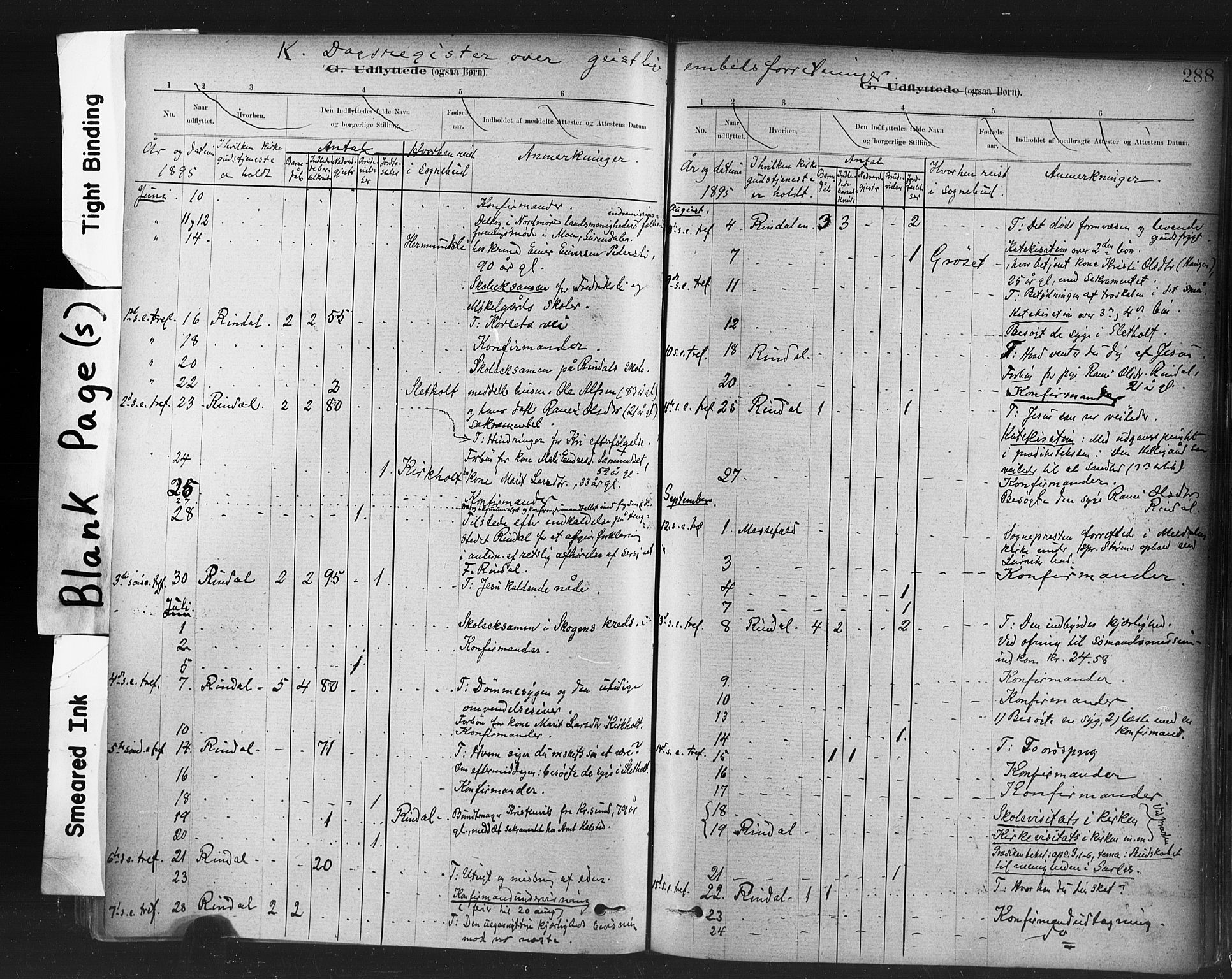 Ministerialprotokoller, klokkerbøker og fødselsregistre - Møre og Romsdal, SAT/A-1454/598/L1069: Parish register (official) no. 598A03, 1882-1895, p. 288