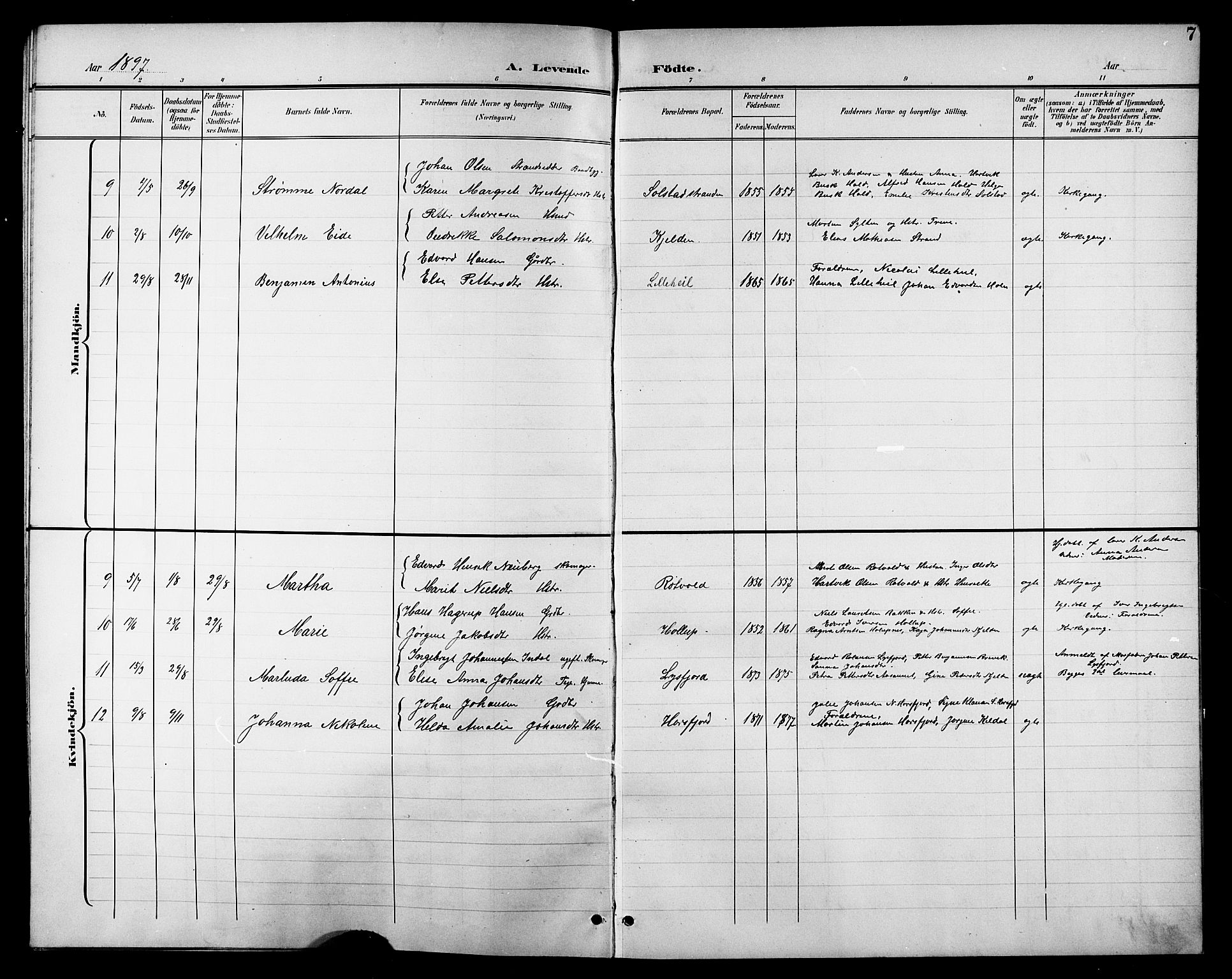 Ministerialprotokoller, klokkerbøker og fødselsregistre - Nordland, AV/SAT-A-1459/811/L0170: Parish register (copy) no. 811C02, 1896-1908, p. 7