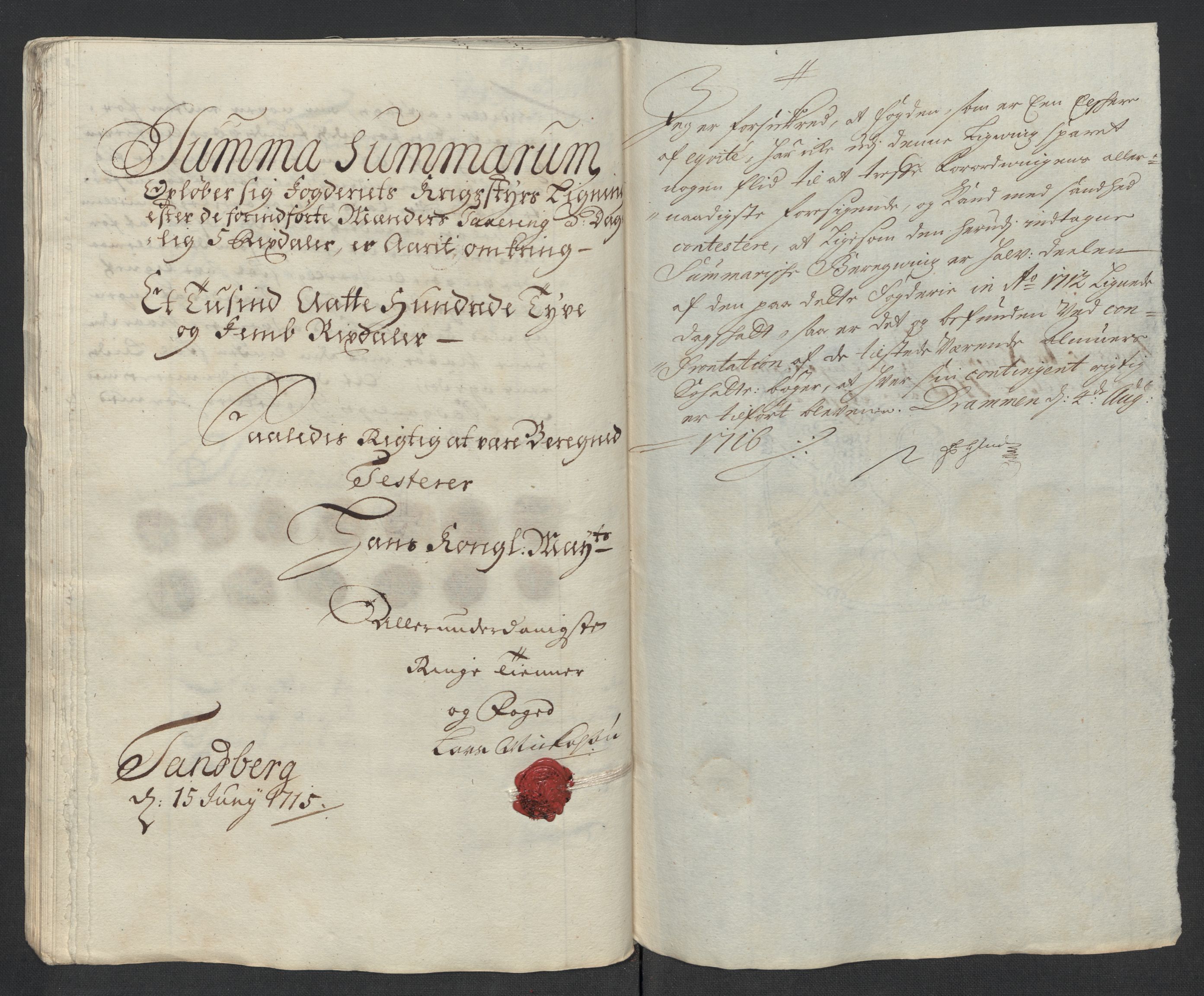 Rentekammeret inntil 1814, Reviderte regnskaper, Fogderegnskap, AV/RA-EA-4092/R23/L1473: Fogderegnskap Ringerike og Hallingdal, 1715, p. 157