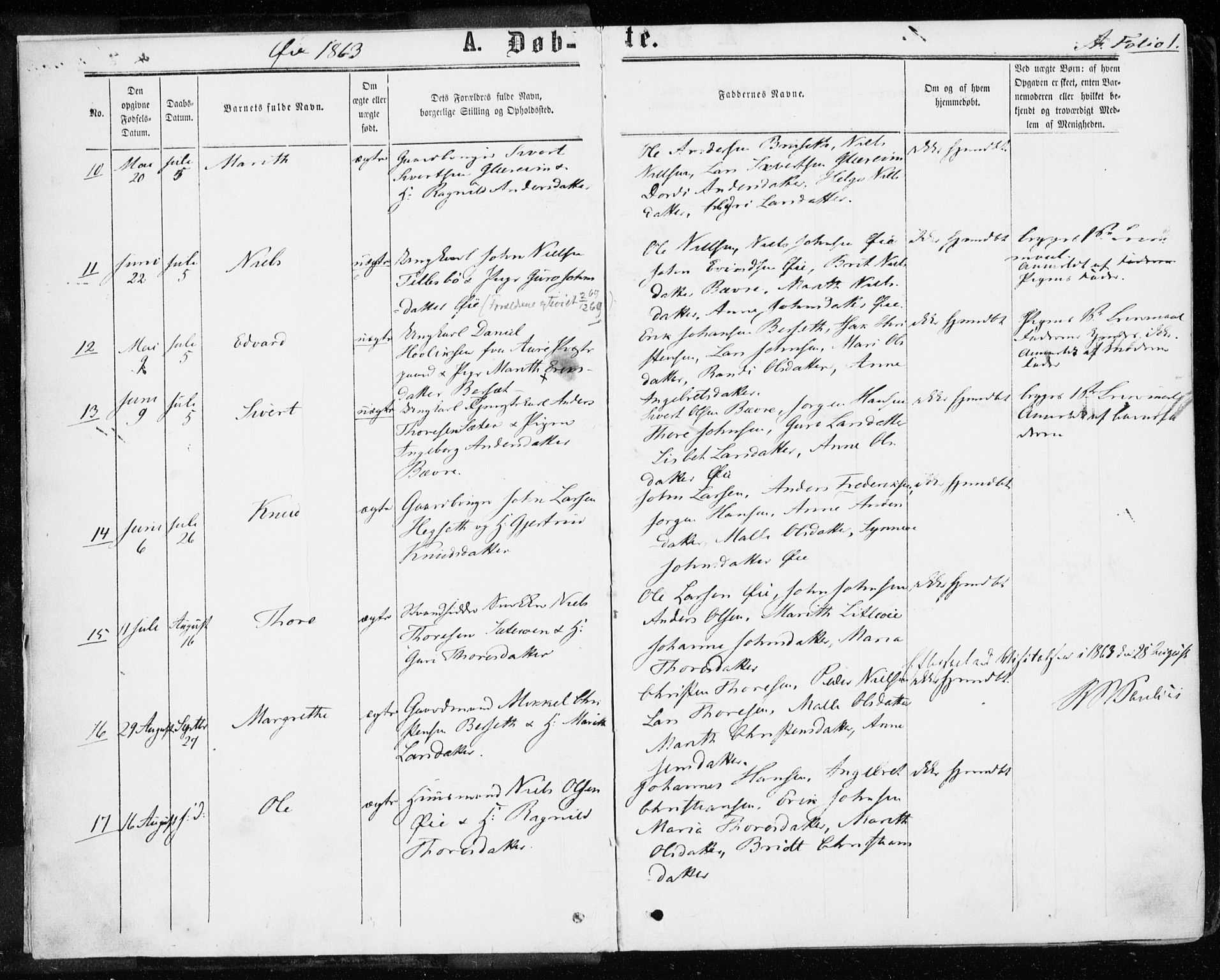 Ministerialprotokoller, klokkerbøker og fødselsregistre - Møre og Romsdal, SAT/A-1454/595/L1045: Parish register (official) no. 595A07, 1863-1873, p. 1