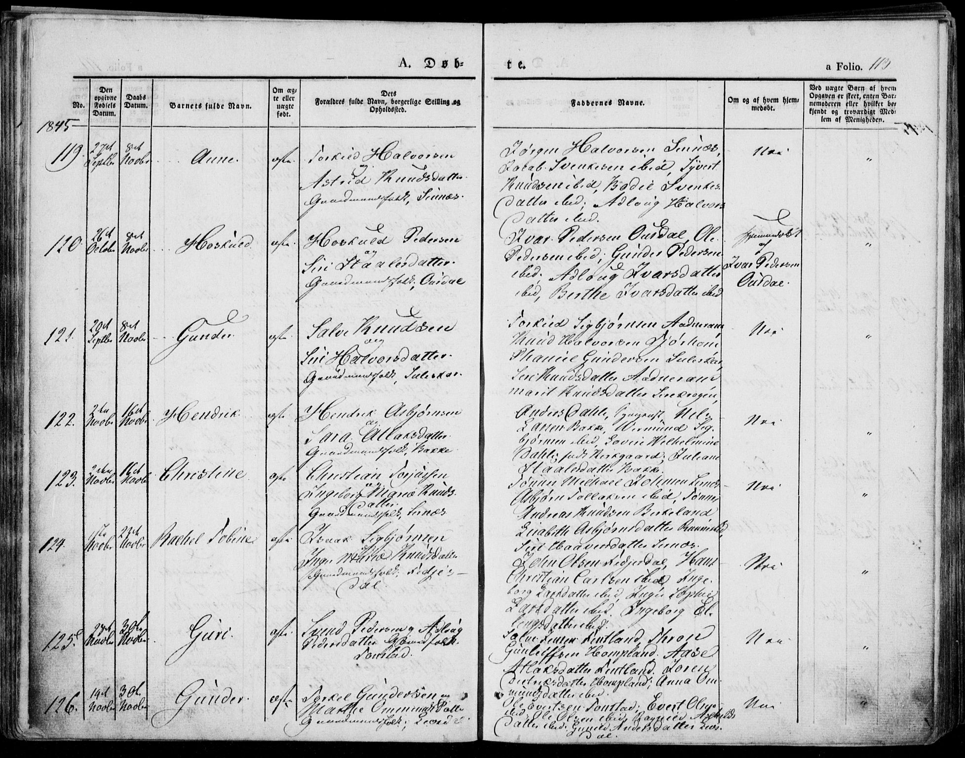 Bakke sokneprestkontor, SAK/1111-0002/F/Fa/Faa/L0004: Parish register (official) no. A 4, 1834-1846, p. 113