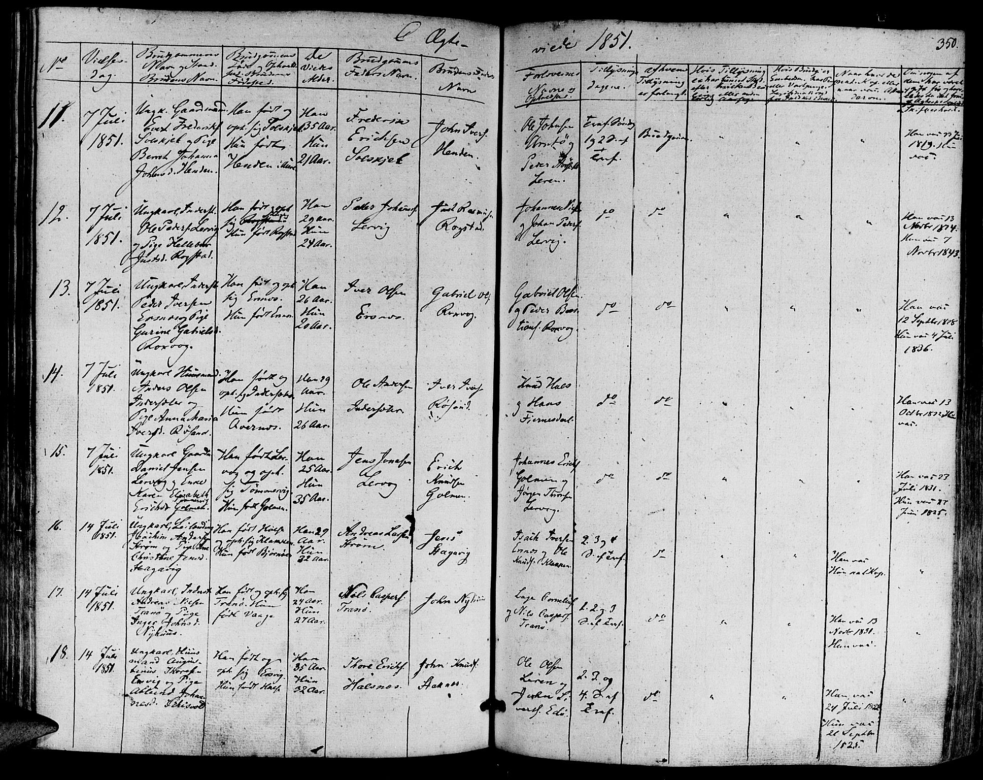 Ministerialprotokoller, klokkerbøker og fødselsregistre - Møre og Romsdal, AV/SAT-A-1454/581/L0936: Parish register (official) no. 581A04, 1836-1852, p. 350