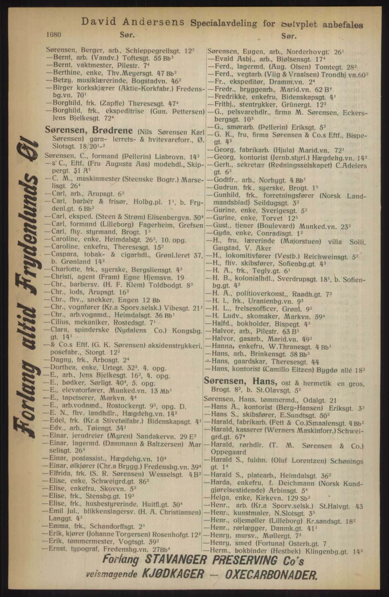 Kristiania/Oslo adressebok, PUBL/-, 1914, p. 1080