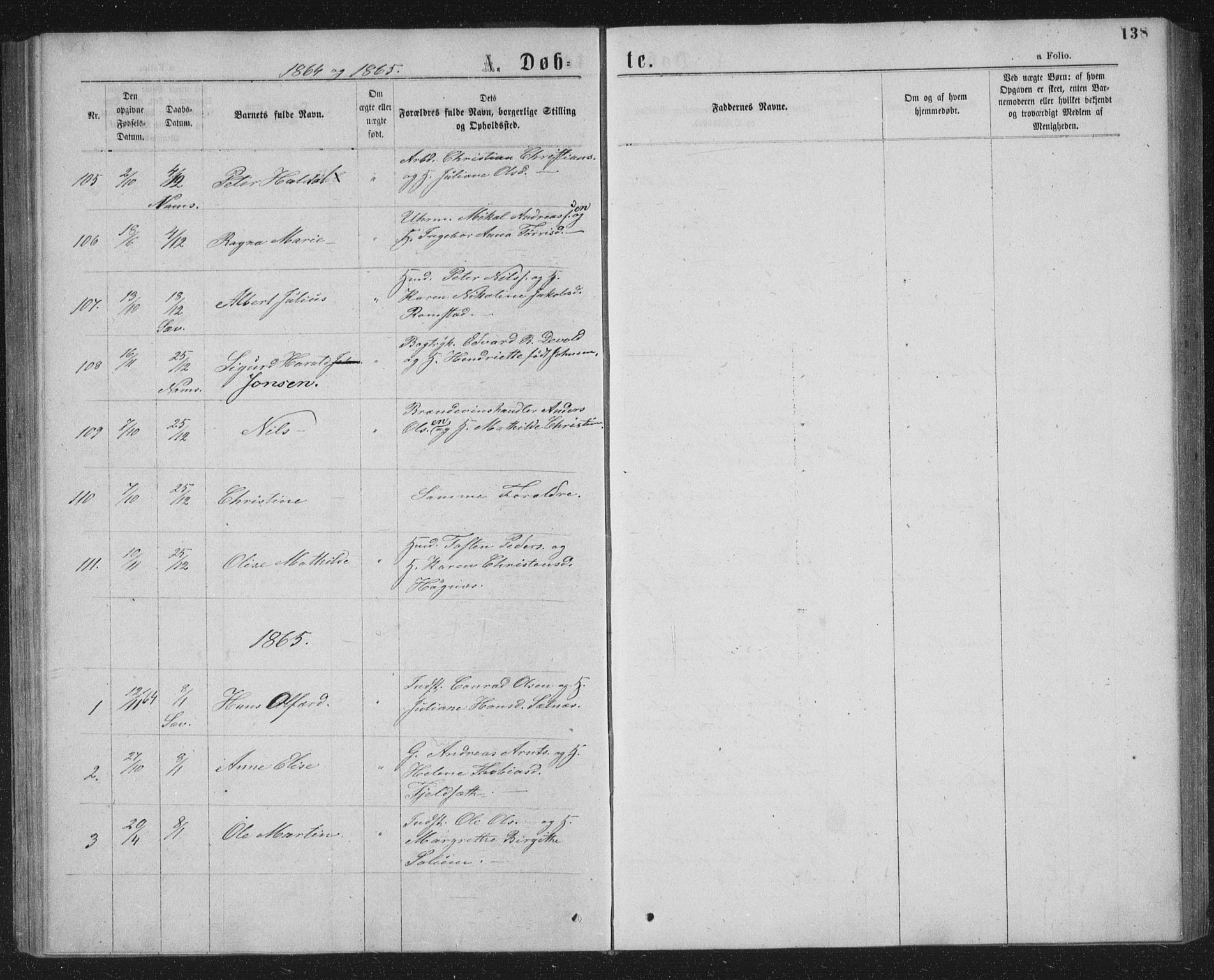 Ministerialprotokoller, klokkerbøker og fødselsregistre - Nord-Trøndelag, SAT/A-1458/768/L0566: Parish register (official) no. 768A01, 1836-1865, p. 138