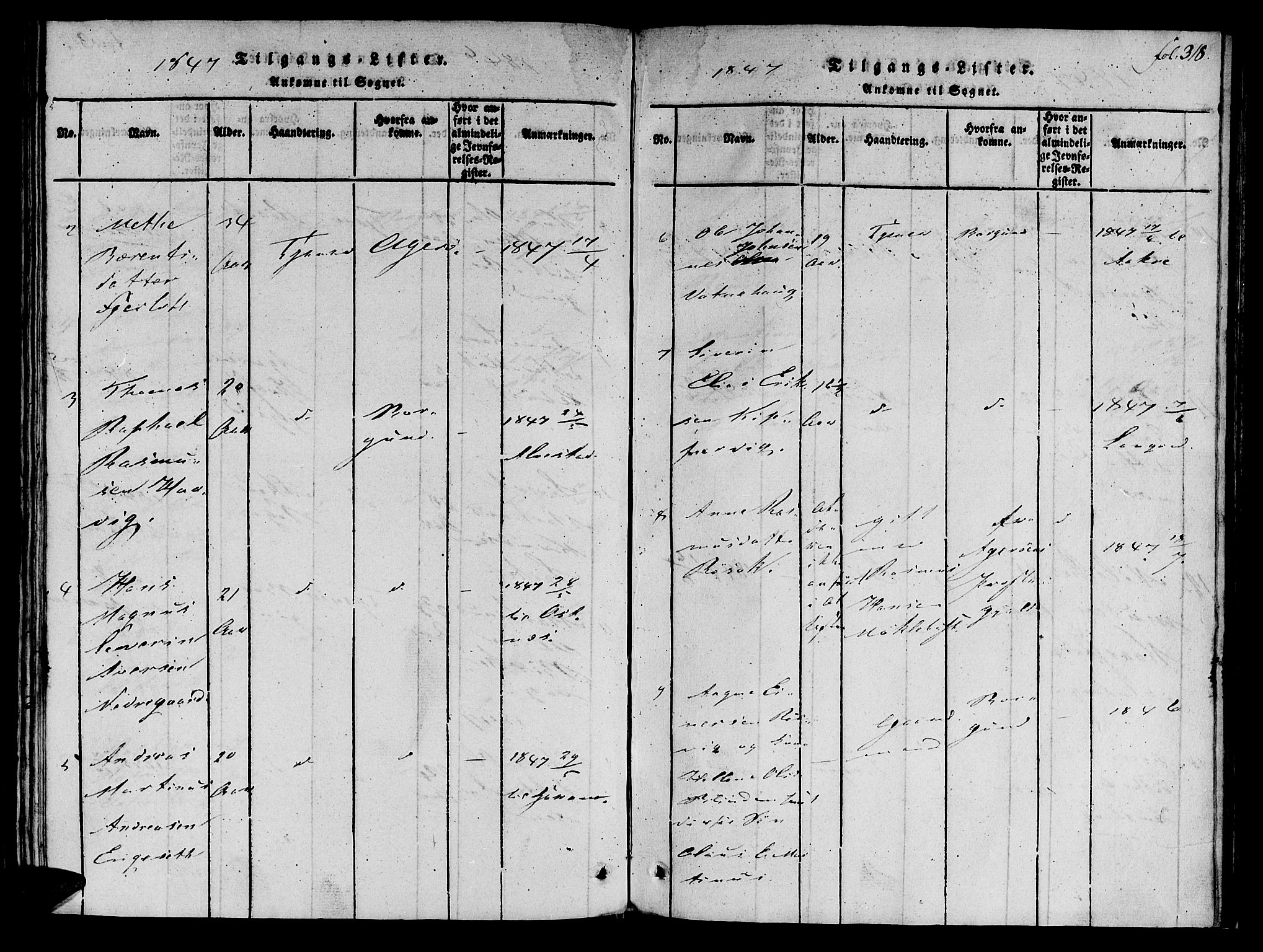 Ministerialprotokoller, klokkerbøker og fødselsregistre - Møre og Romsdal, SAT/A-1454/536/L0495: Parish register (official) no. 536A04, 1818-1847, p. 318