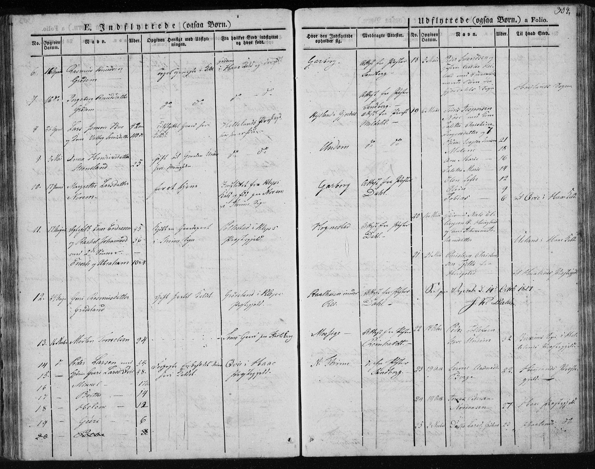 Lye sokneprestkontor, AV/SAST-A-101794/001/30BA/L0004: Parish register (official) no. A 4, 1826-1841, p. 304