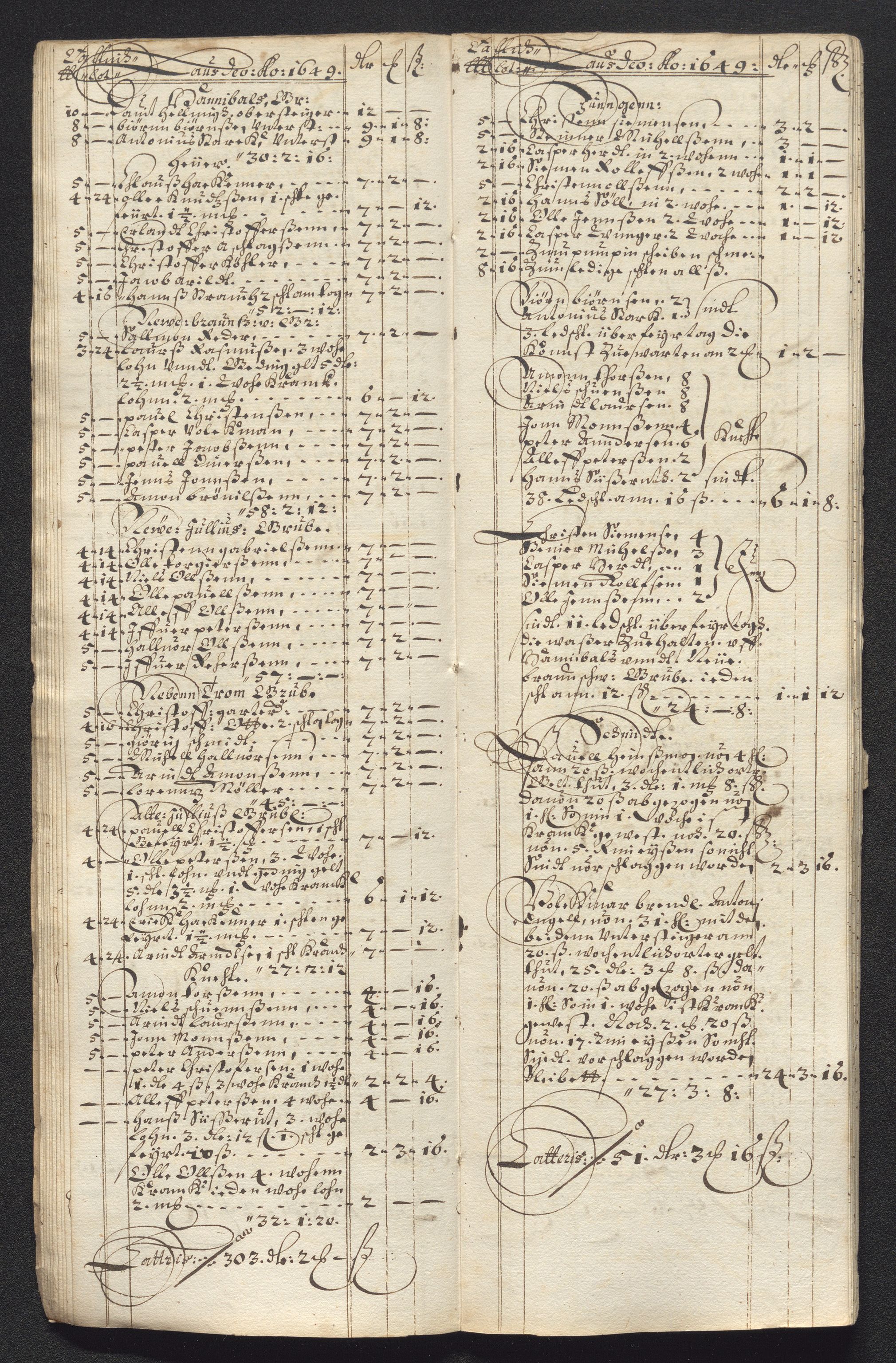 Kongsberg Sølvverk 1623-1816, AV/SAKO-EA-3135/001/D/Dc/Dcd/L0023: Utgiftsregnskap for gruver m.m., 1649, p. 240