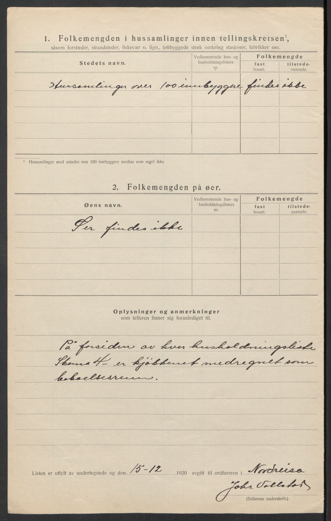 SATØ, 1920 census for Nordreisa, 1920, p. 8