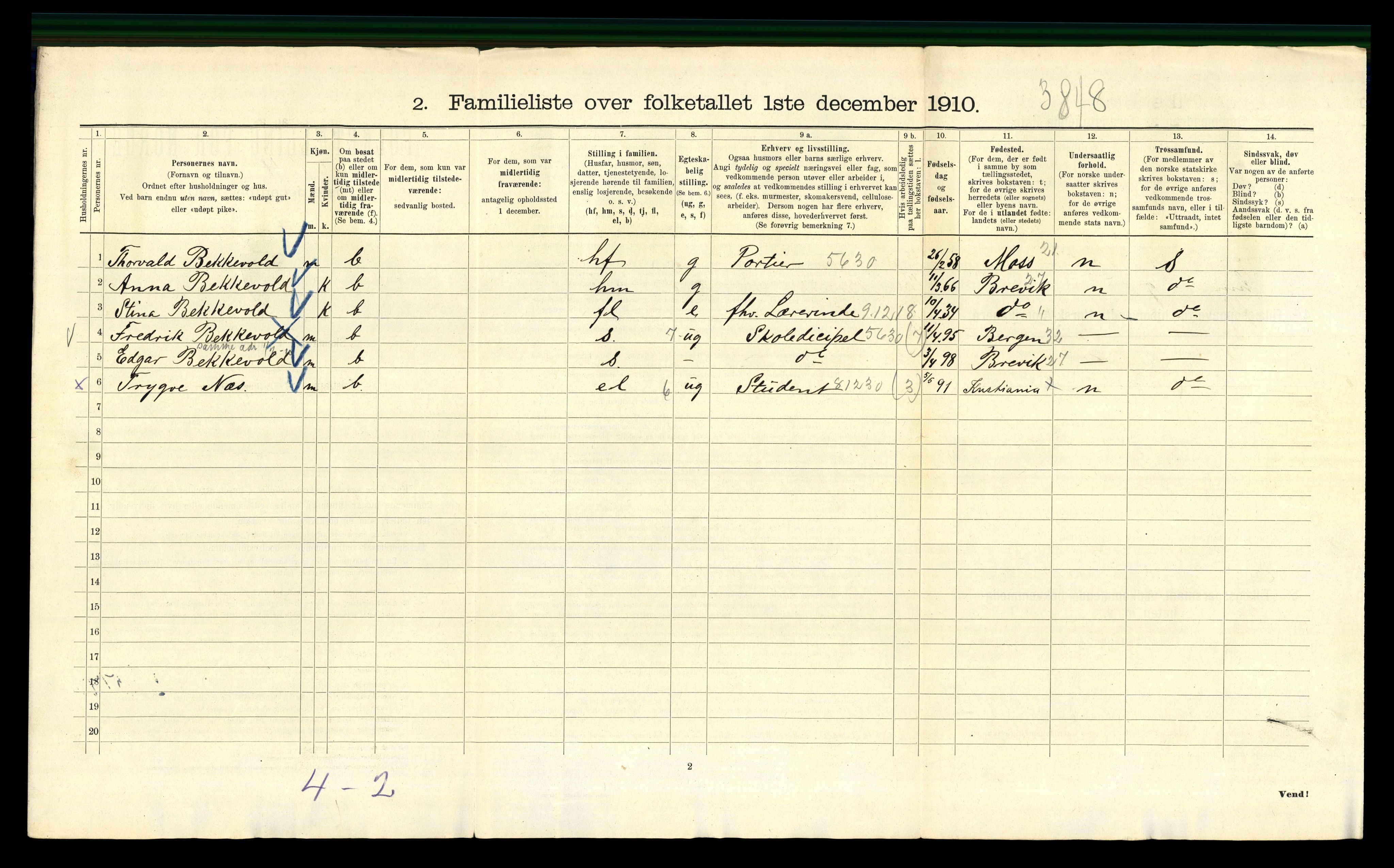 RA, 1910 census for Kristiania, 1910, p. 52550