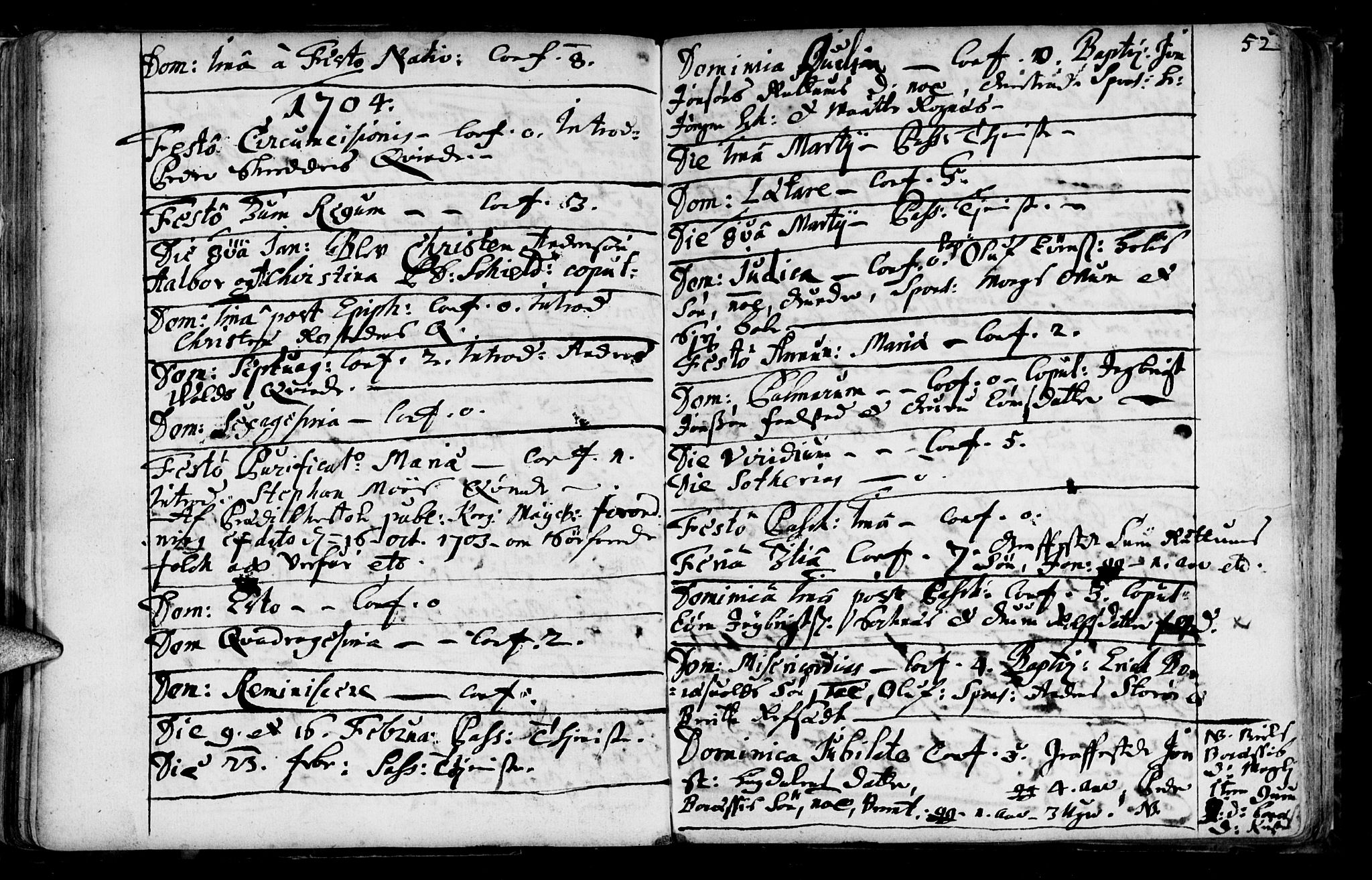 Ministerialprotokoller, klokkerbøker og fødselsregistre - Sør-Trøndelag, SAT/A-1456/687/L0990: Parish register (official) no. 687A01, 1690-1746, p. 52