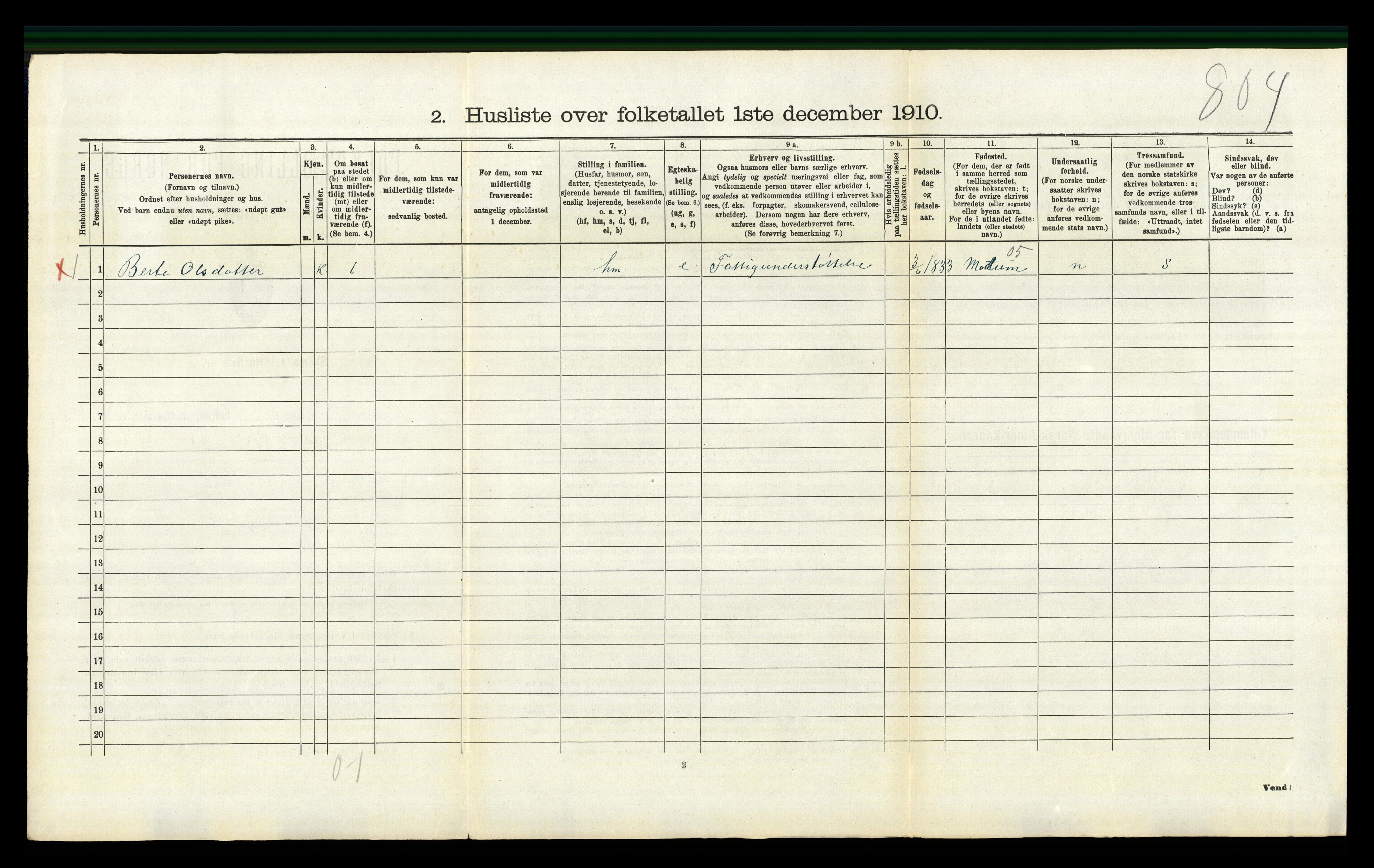 RA, 1910 census for Sigdal, 1910, p. 359