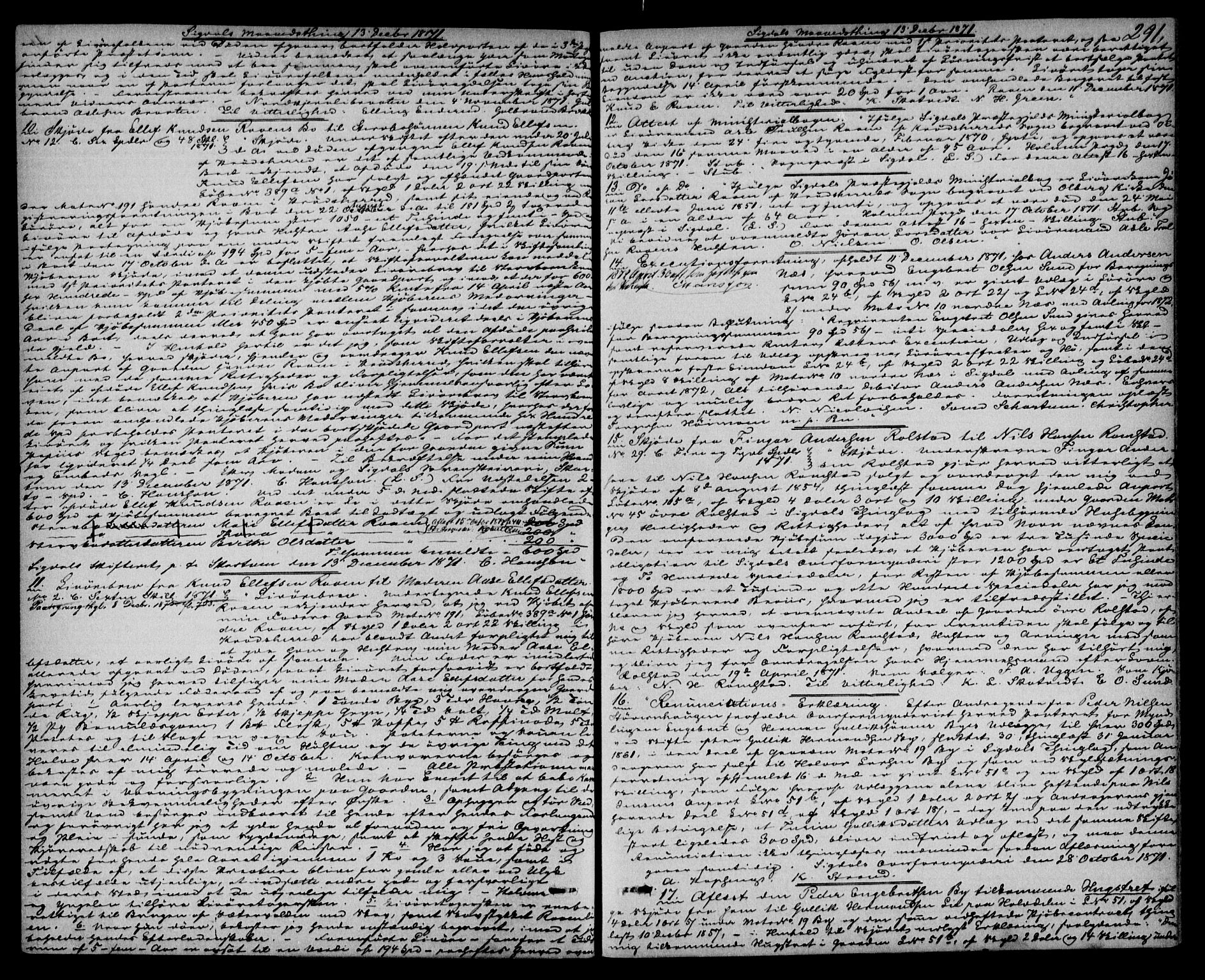 Eiker, Modum og Sigdal sorenskriveri, SAKO/A-123/G/Ga/Gaa/L0017a: Mortgage book no. I 17a, 1870-1872, p. 291