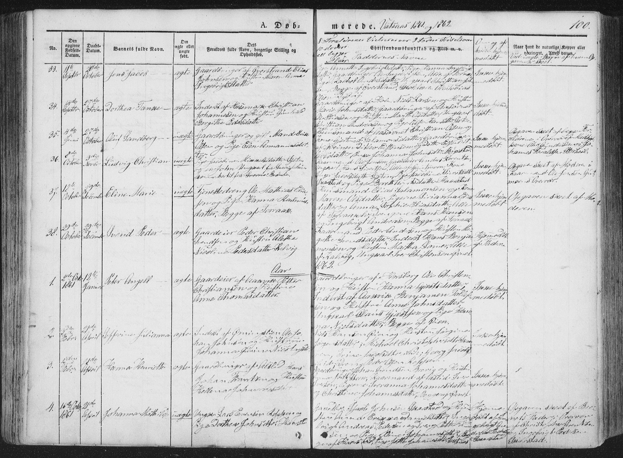 Ministerialprotokoller, klokkerbøker og fødselsregistre - Nordland, SAT/A-1459/810/L0144: Parish register (official) no. 810A07 /1, 1841-1862, p. 100