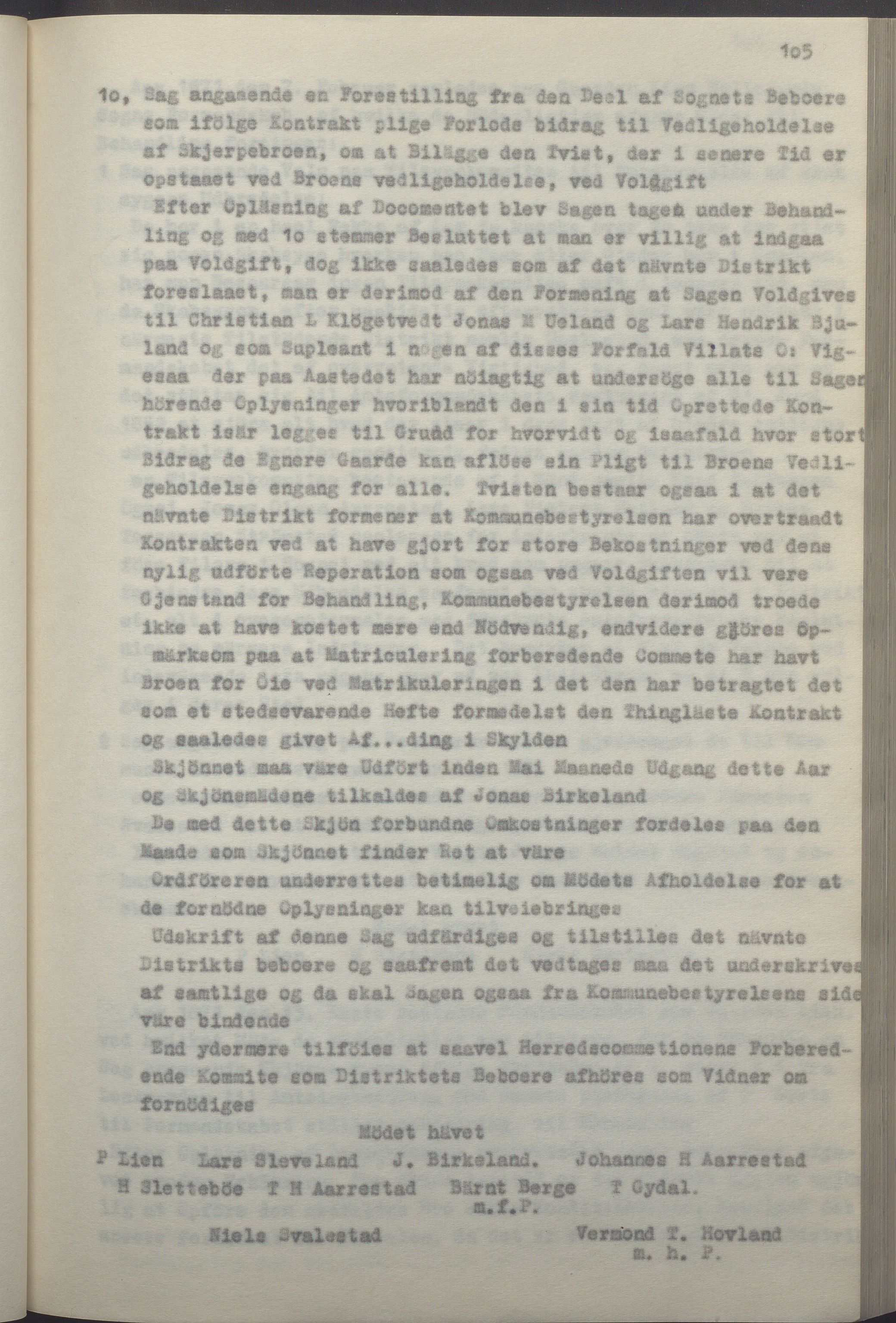 Helleland kommune - Formannskapet, IKAR/K-100479/A/Ab/L0002: Avskrift av møtebok, 1866-1887, p. 105