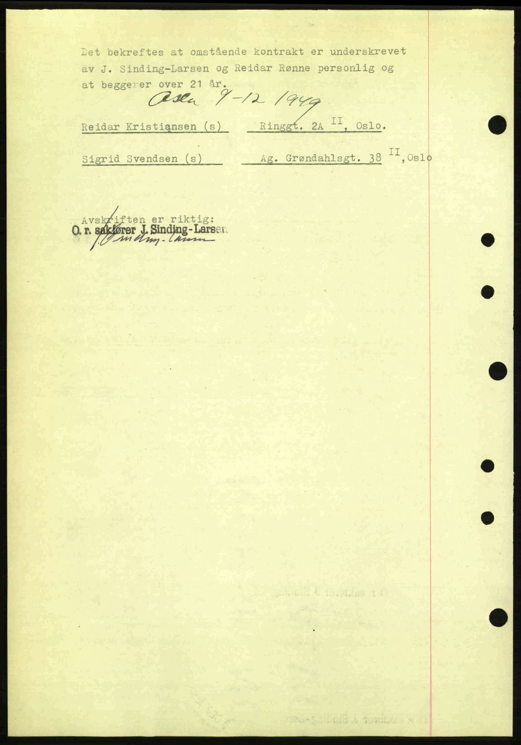 Oslo byskriverembete, AV/SAO-A-10227/G/Gb/Gbd/Gbda/L0017: Mortgage book no. A215, 1949-1950, Diary no: : 14746/1949